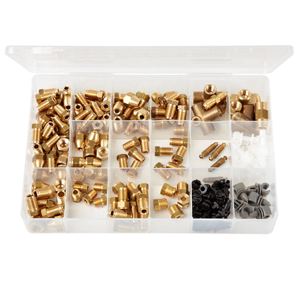 Automec HUS1 Union & clip assortment 162 pieces imperial/metric