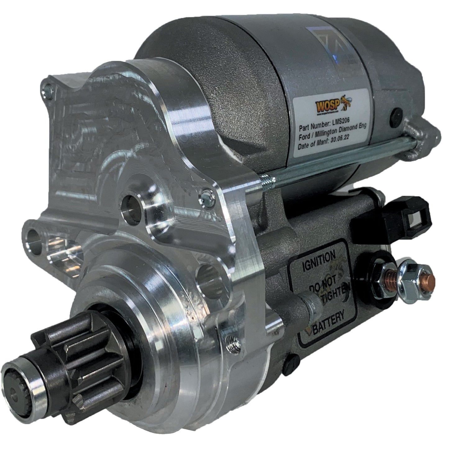 WOSPerformance KGP / Smith & Jones 2.0L & 2.5L Cosworth high torque starter motor (bell housing mount)