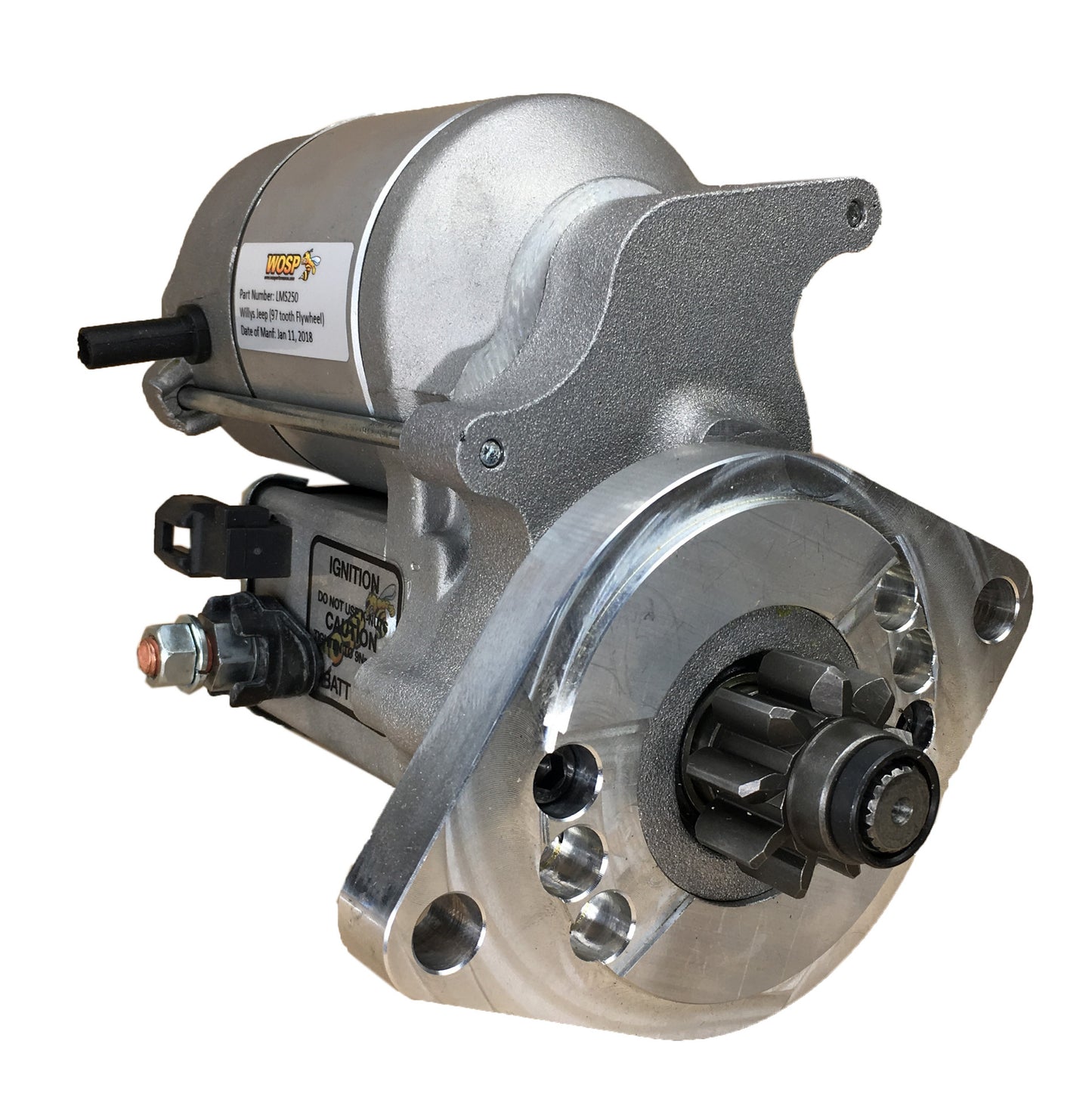WOSPerformance Willys Jeep (97 tooth) 9 tooth high torque starter motor (24 Volt)
