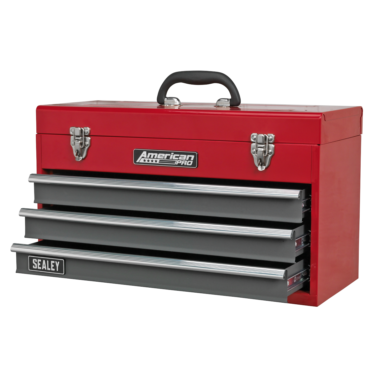 American Pro AP9243BB American PRO® Tool Chest 3 Drawer - Red/Grey