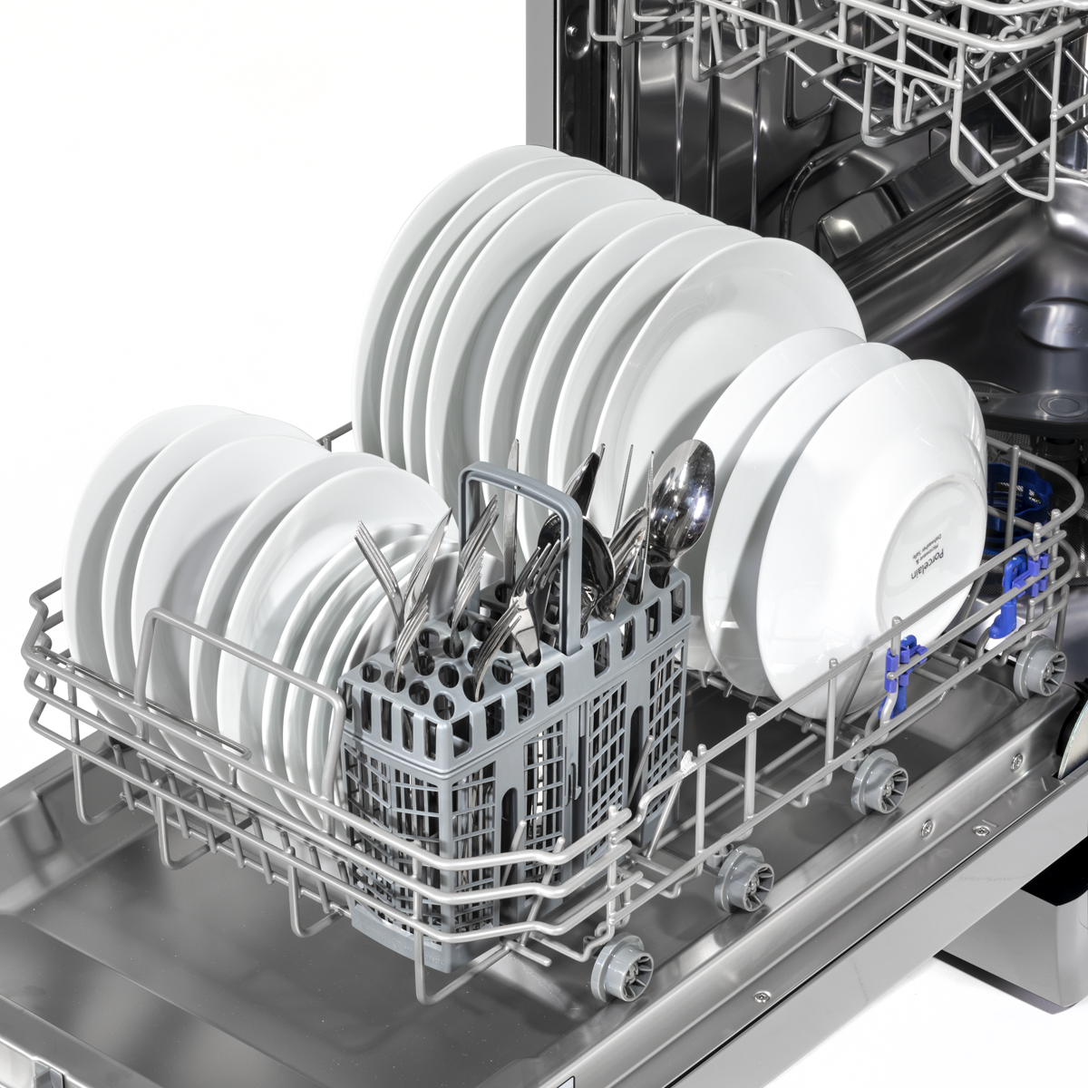 Baridi DH166 Baridi Slimline Freestanding Dishwasher 45cm Wide with 10 Place Settings - Silver