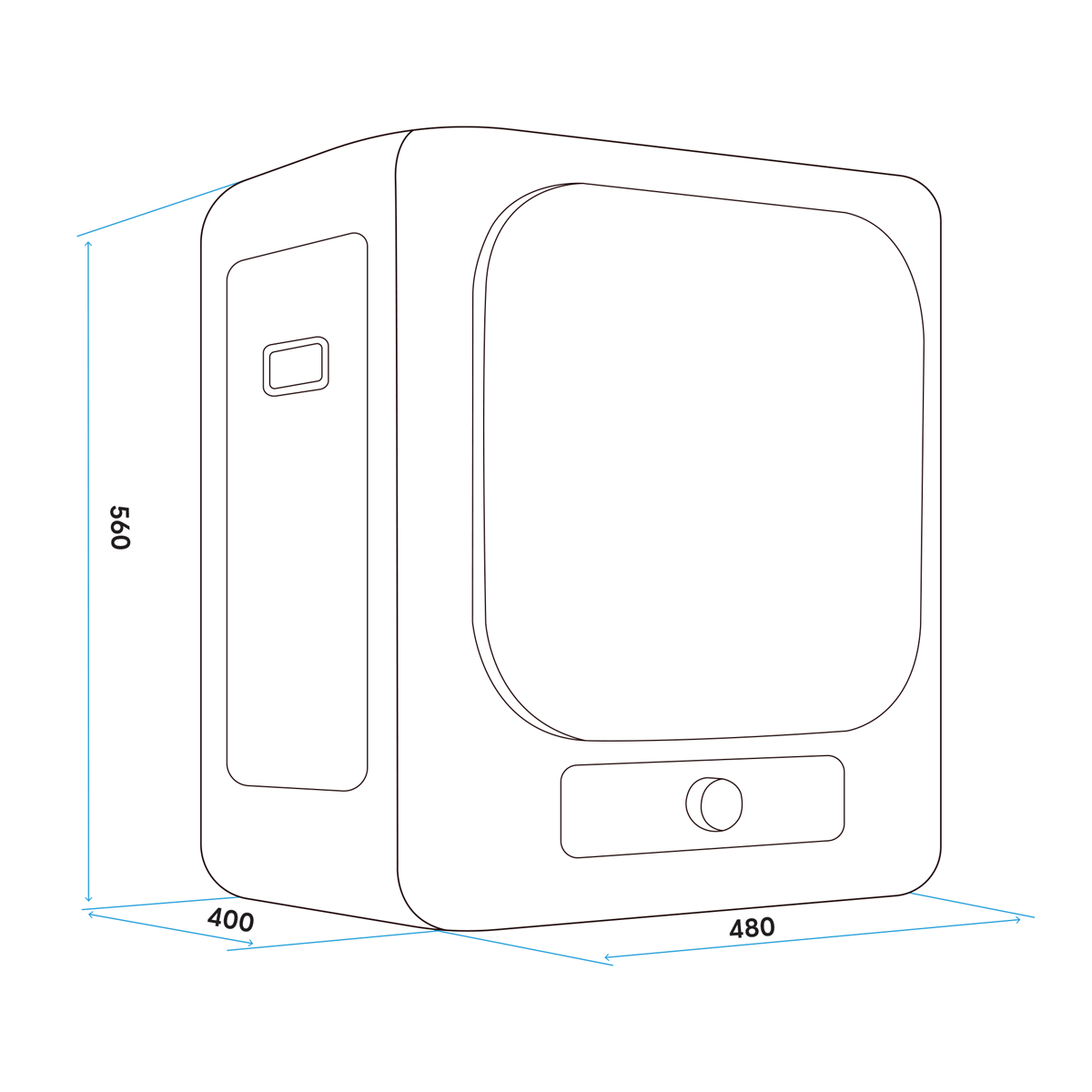 Baridi DH192 Baridi Tabletop Tumble Dryer with Analogue Controls 2.5kg Capacity - White