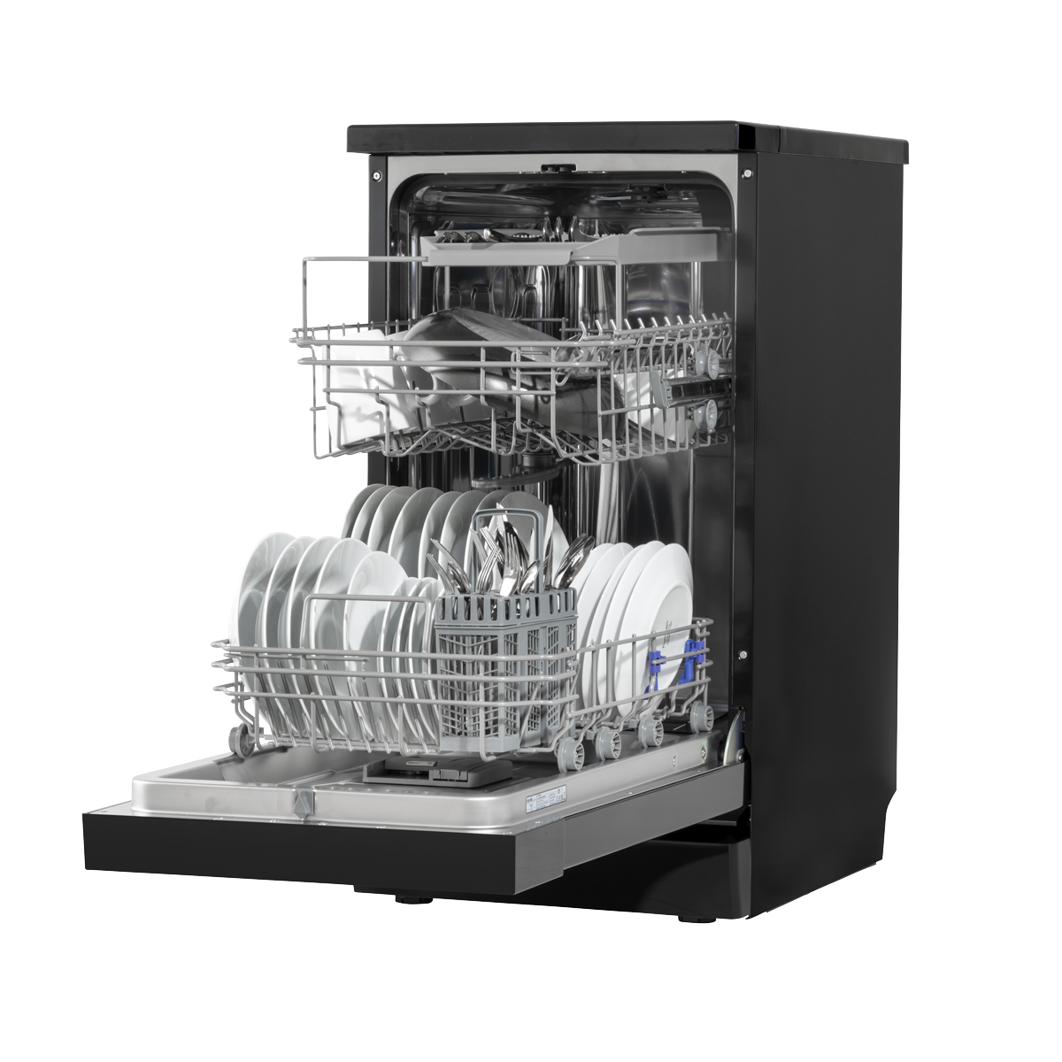Baridi DH267 Baridi Slimline Freestanding Dishwasher 45cm Wide 10 Place Settings - Black