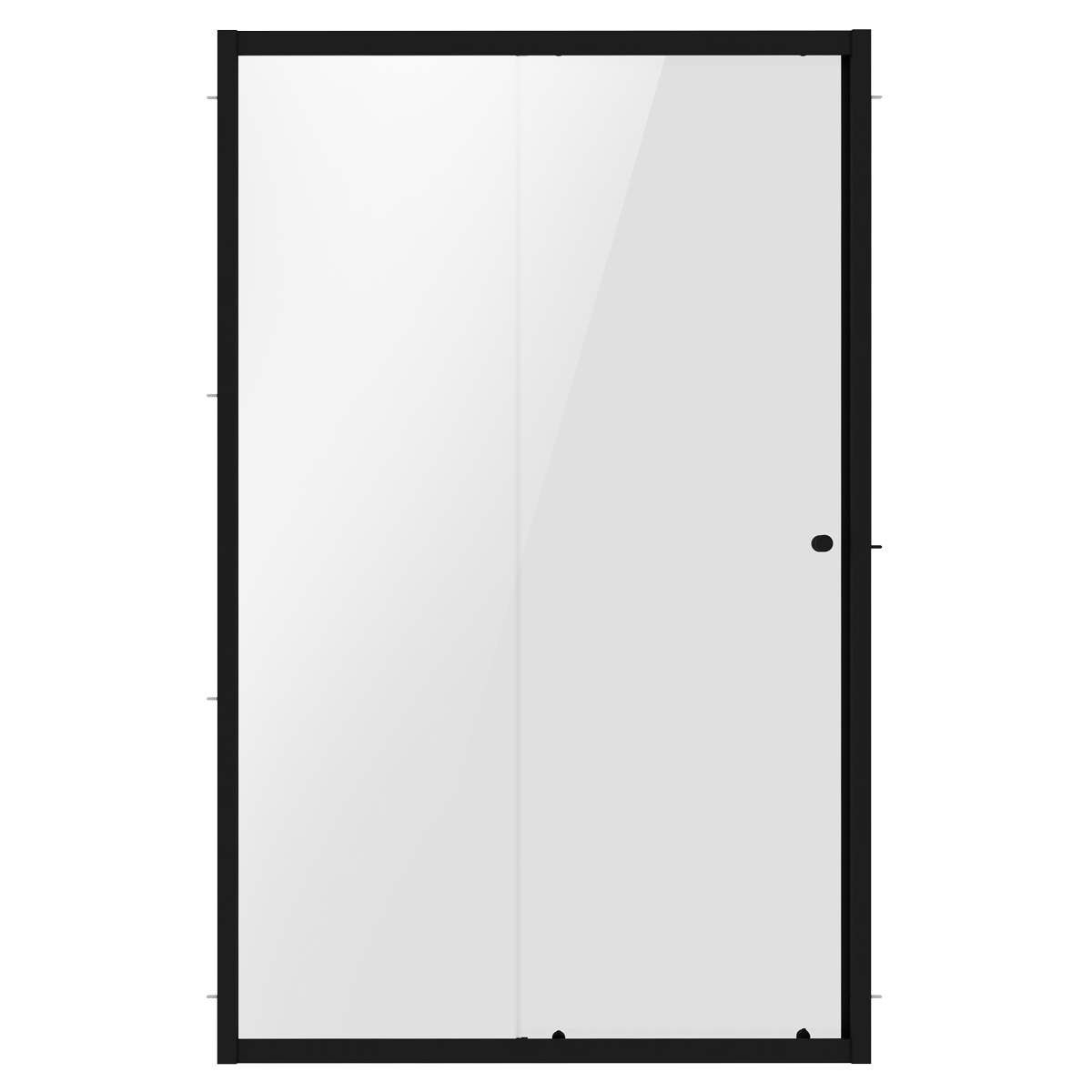 Baridi DH293 Sliding Shower Door 1000 x 1850mm, 6mm Tempered Glass, Reversible - Black
