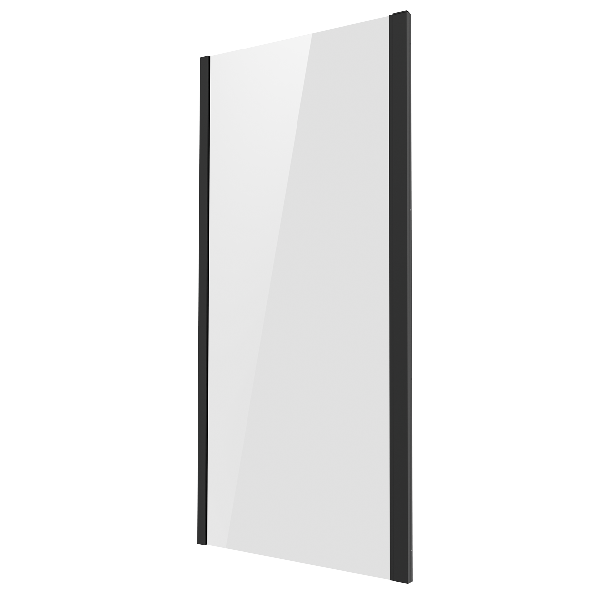 Baridi DH297 Side Panel for Sliding Shower Doors, 6mm Tempered Glass - Black