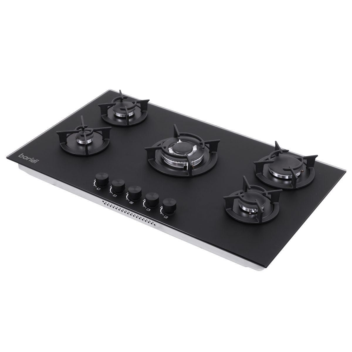 Baridi DH385 Baridi 90cm Gas Hob Matt Black 5 Burners Cast Iron Supports & Auto Ignition 10.4kW
