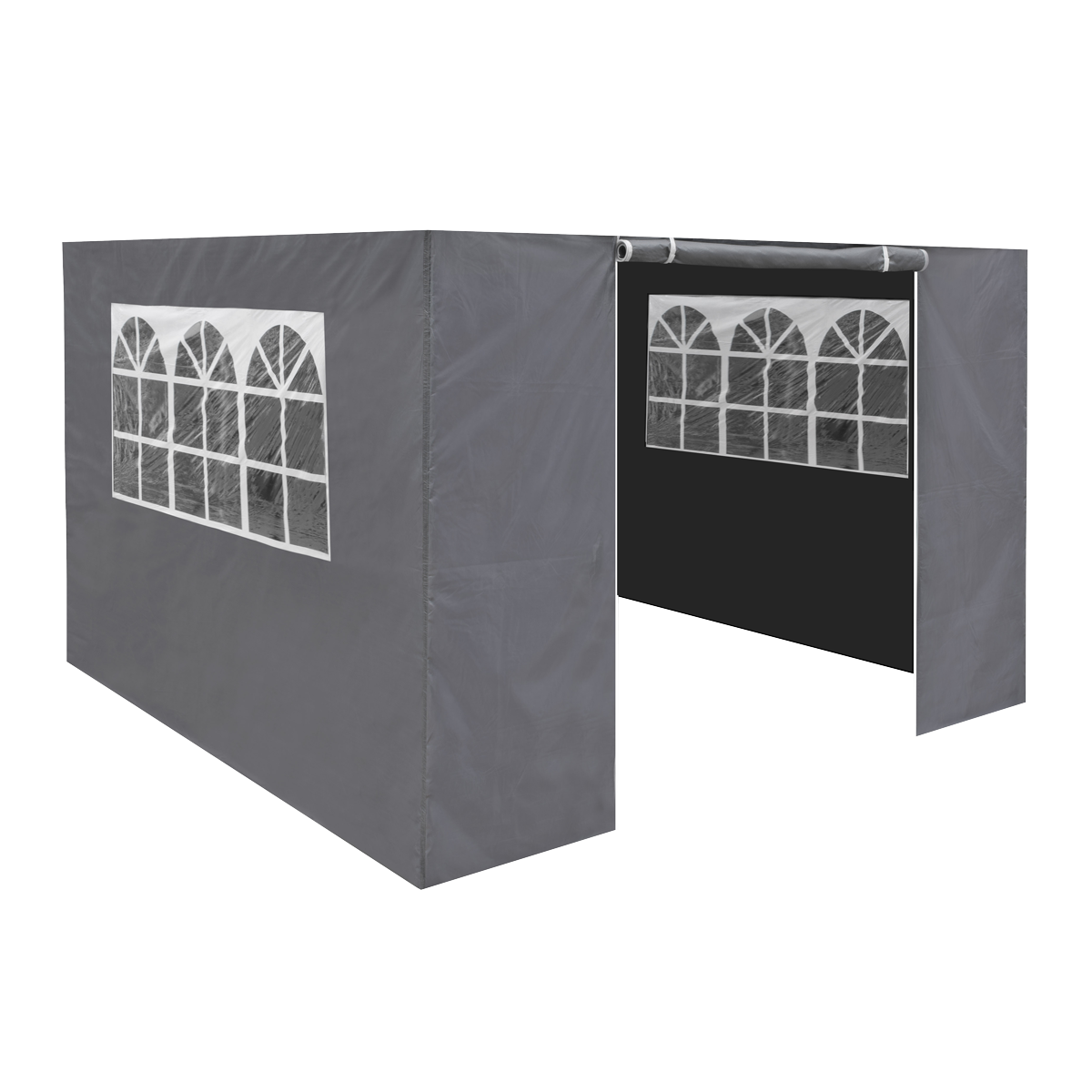Dellonda DG145 Dellonda Premium Side Walls/Doors/Windows for Gazebo/Marquee, Fits 2 x 2m Models - Grey
