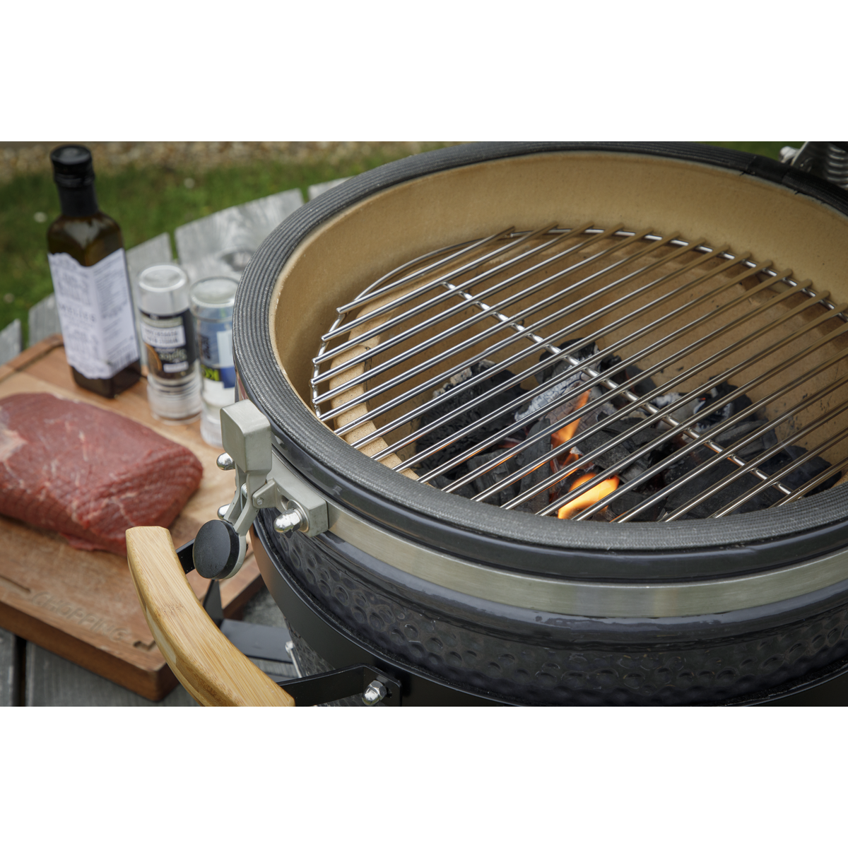 Dellonda DG158 Dellonda Deluxe 16"(40cm) Ceramic Kamado Style BBQ