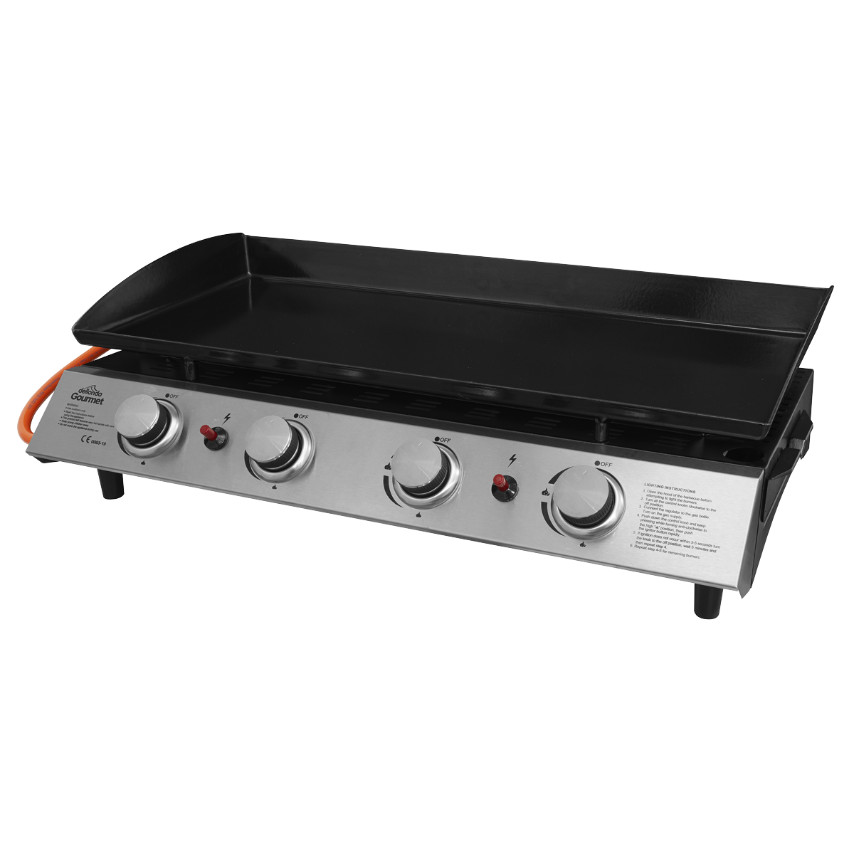Dellonda DG23 Dellonda 4 Burner Portable Gas Plancha