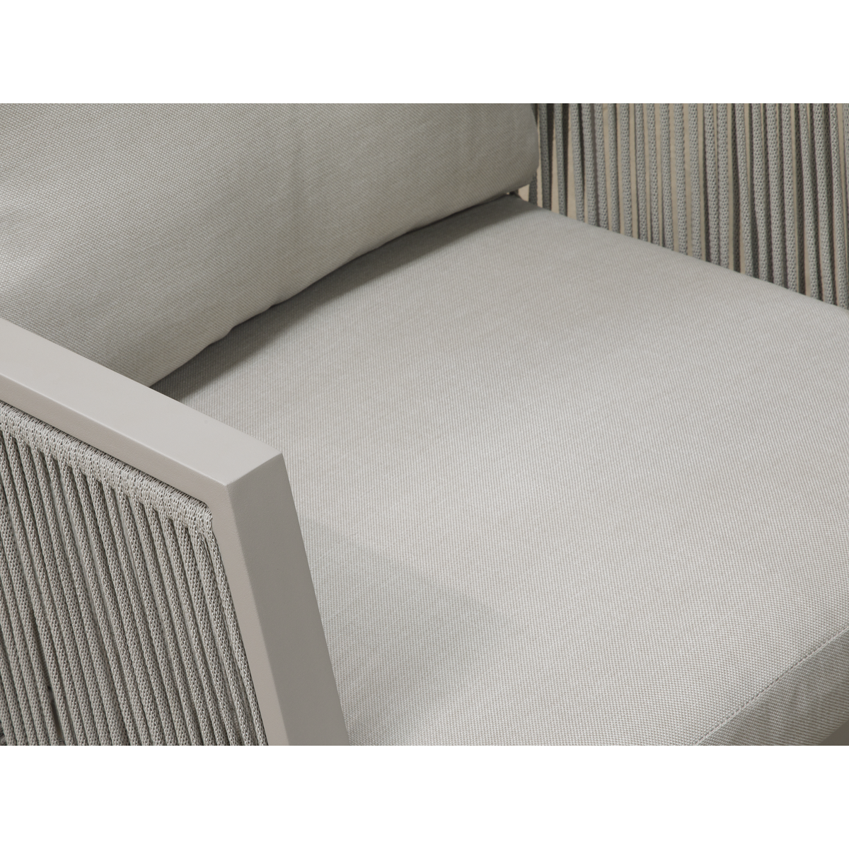 Dellonda DG56 Dellonda Fusion Aluminium Outdoor Sofa, Arm Chairs & Coffee Table Set 4pc