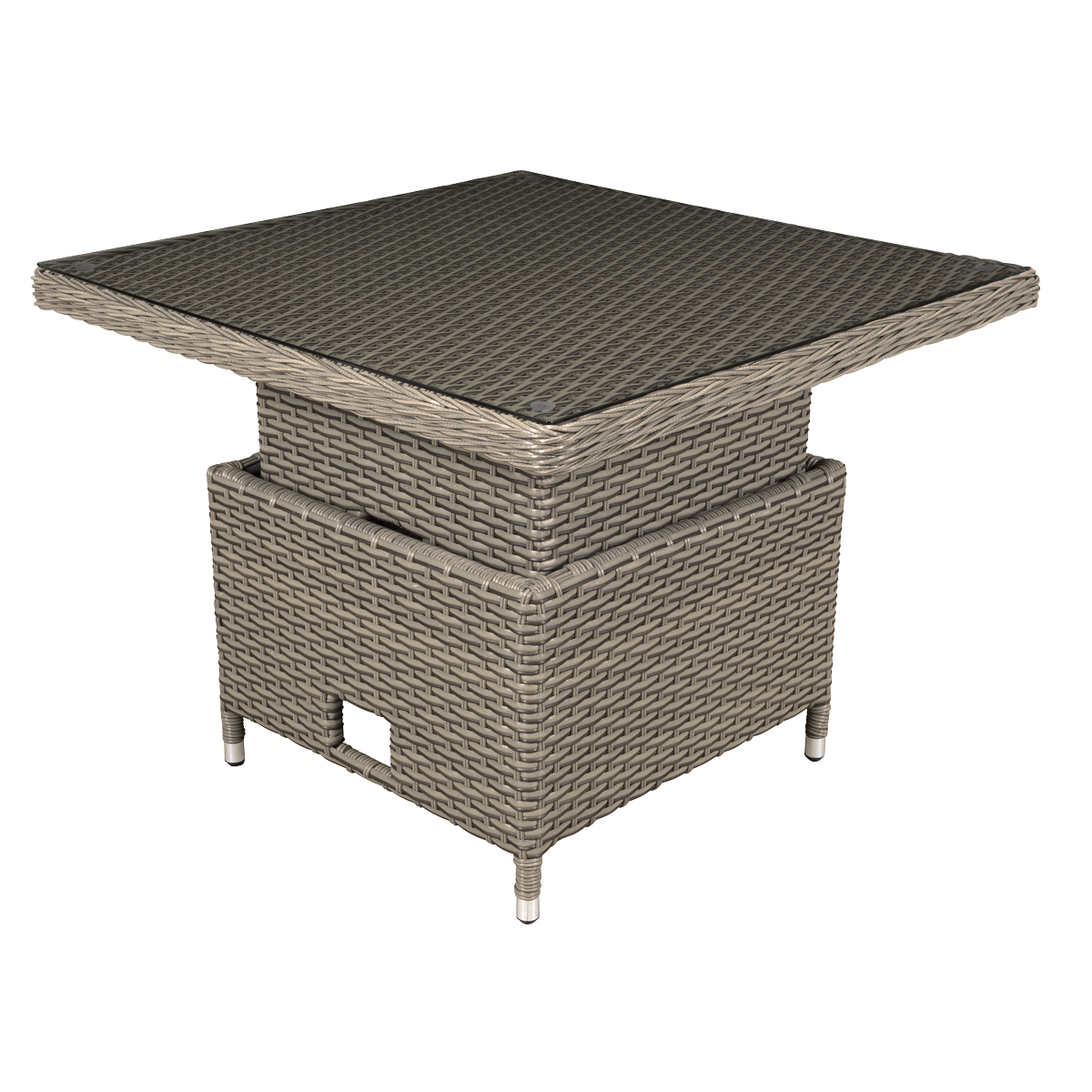 Dellonda DG73 Dellonda Chester Rattan Wicker Adjustable-Height Outdoor Dining Table