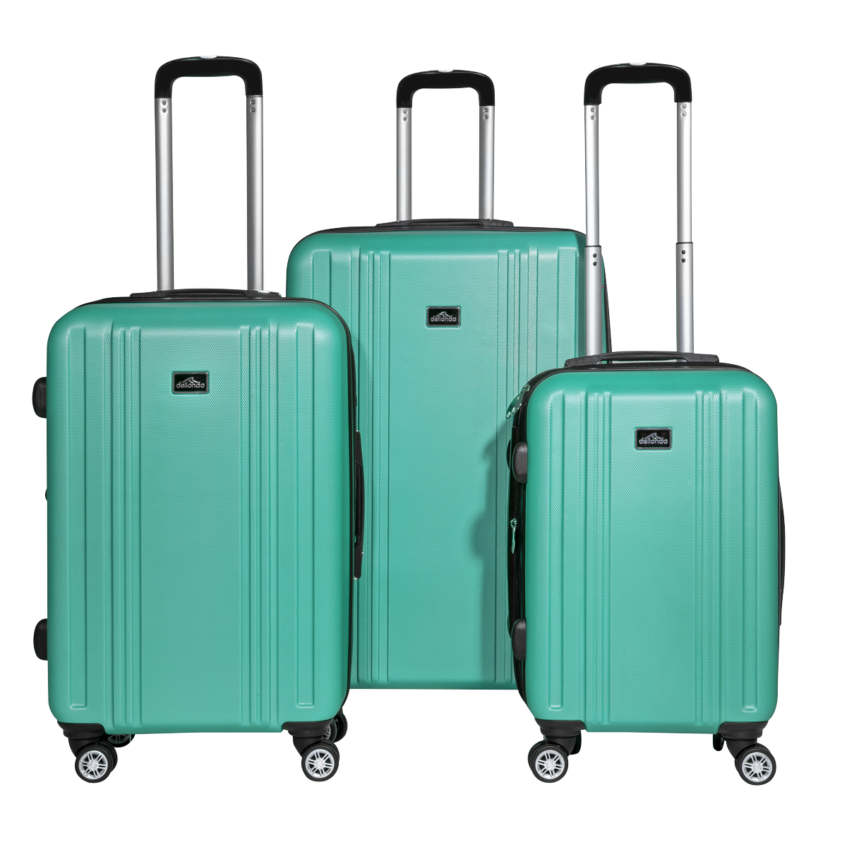 Dellonda DL126 Dellonda Lightweight ABS Luggage Set with TSA Lock - Teal
