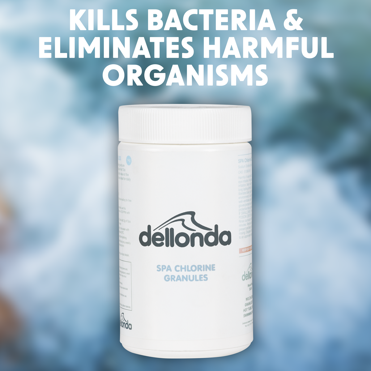Dellonda DL50 Dellonda Chlorine Granules for Hot Tubs/Spas & Swimming Pools 1kg