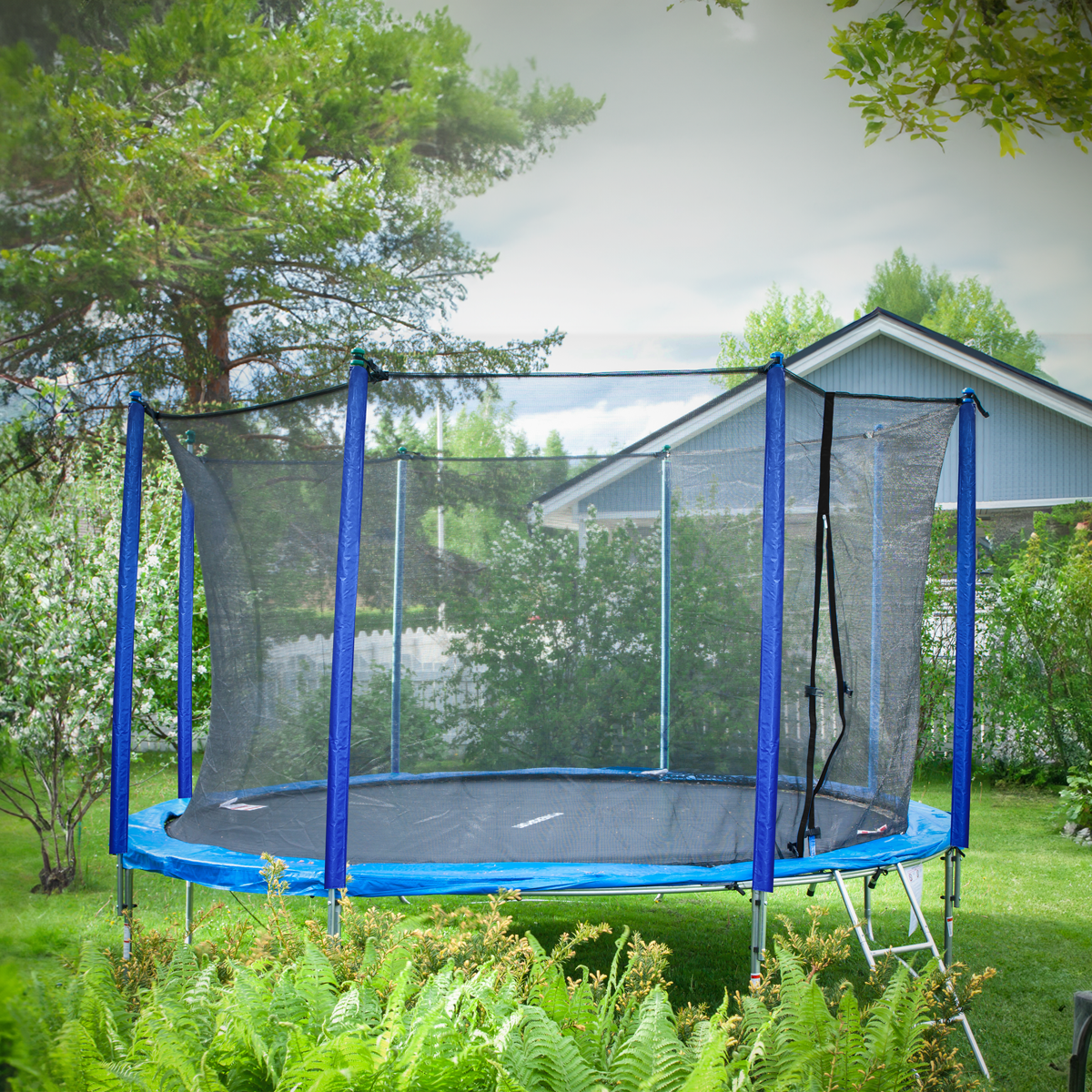 Dellonda DL69 Dellonda Heavy-Duty Outdoor Trampoline with Safety Enclosure Net 12ft
