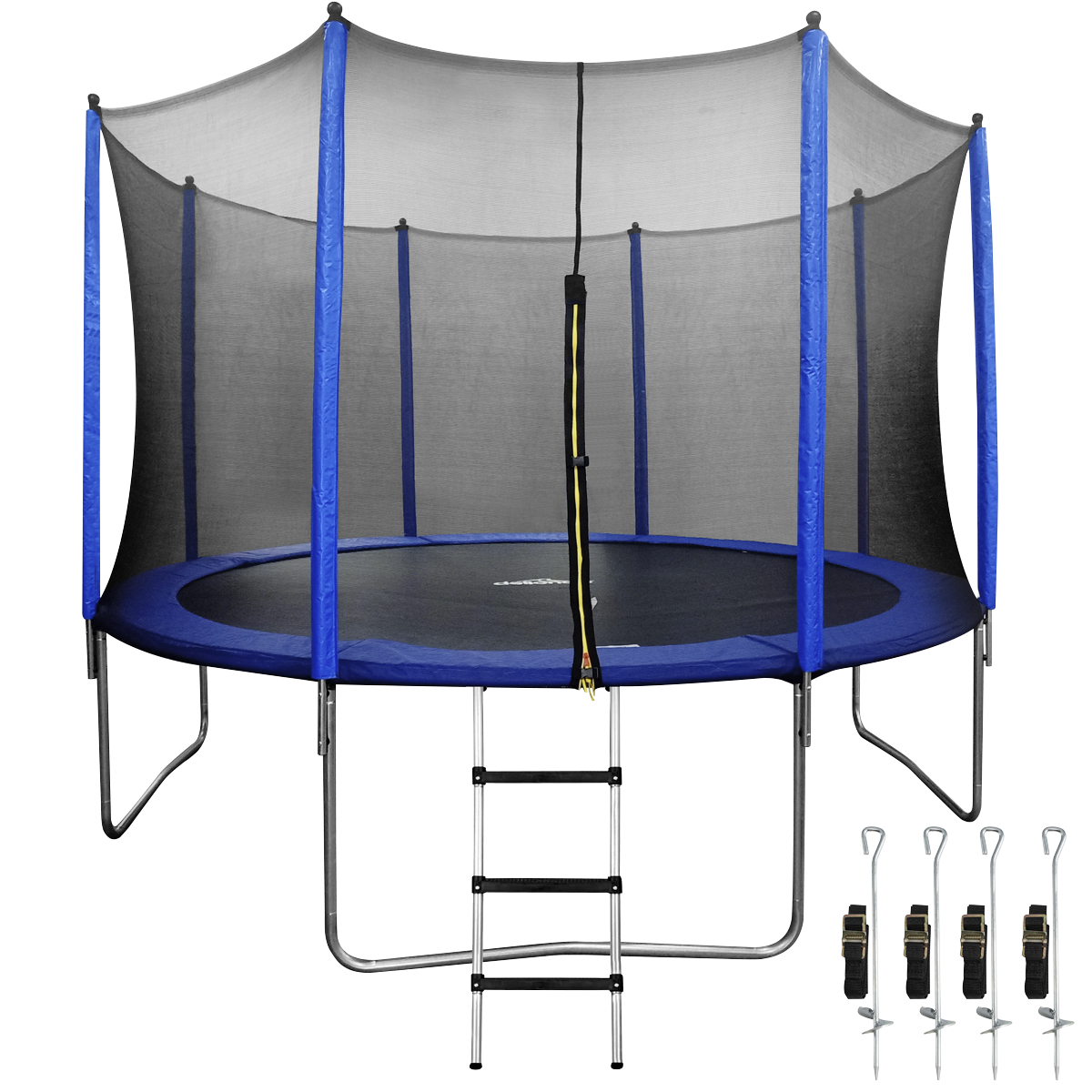 Dellonda DL95 Dellonda Heavy-Duty Outdoor Trampoline with Safety Enclosure Net, Anchors & Ladder 12ft