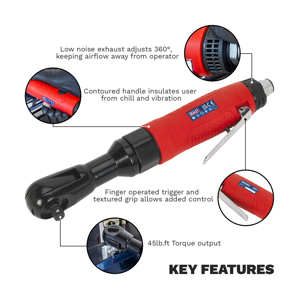 Generation GSA20 Generation Air Ratchet Wrench 3/8"Sq Drive