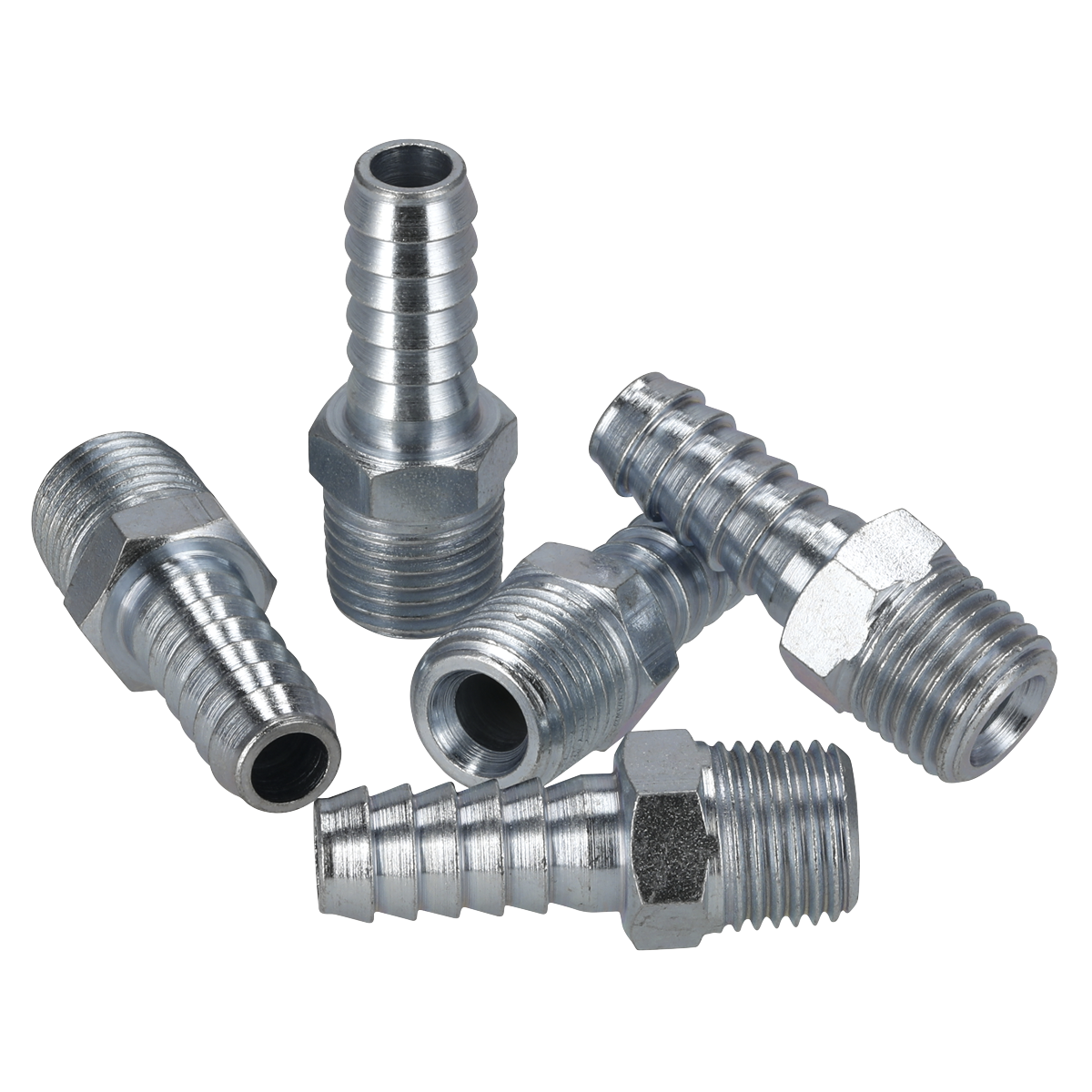 PCL AC39 PCL Screwed Tailpiece Male 1/4"BSPT - 5/16" Hose - Pack of 5