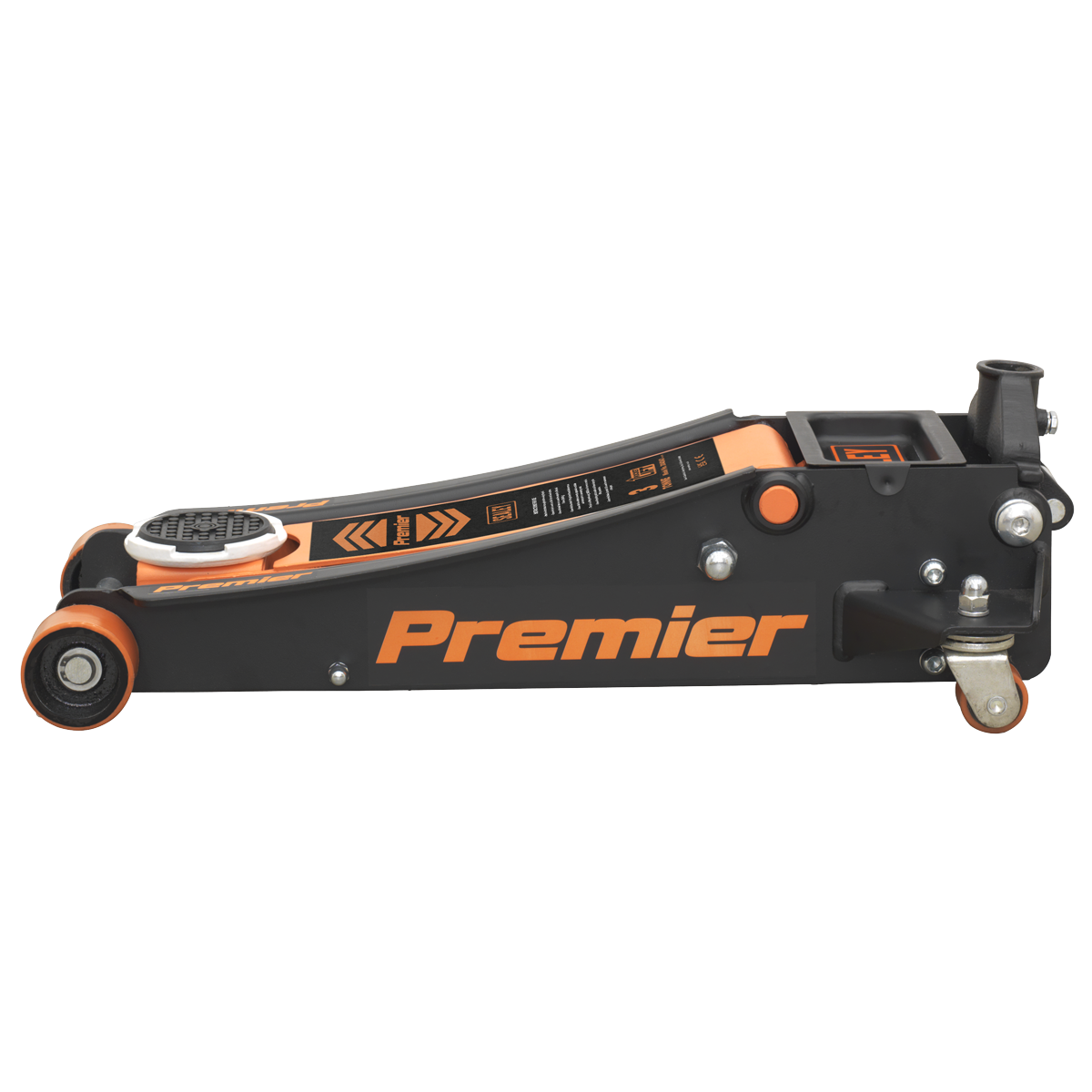Premier 3040AO Premier Low Profile Trolley Jack with Rocket Lift 3 Tonne - Orange