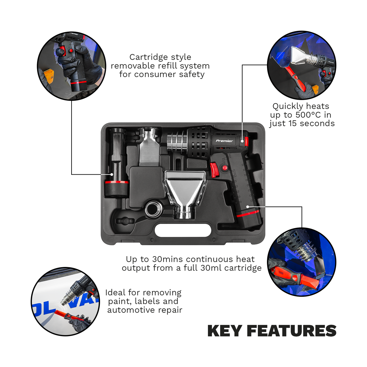 Premier AK2975 Butane Heat Gun