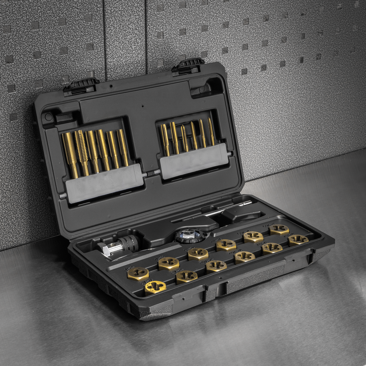 Premier AK3026IMP Premier Hexagonal Tap & Die Set 26pc Hexagonal - Imperial - Titanium Coated