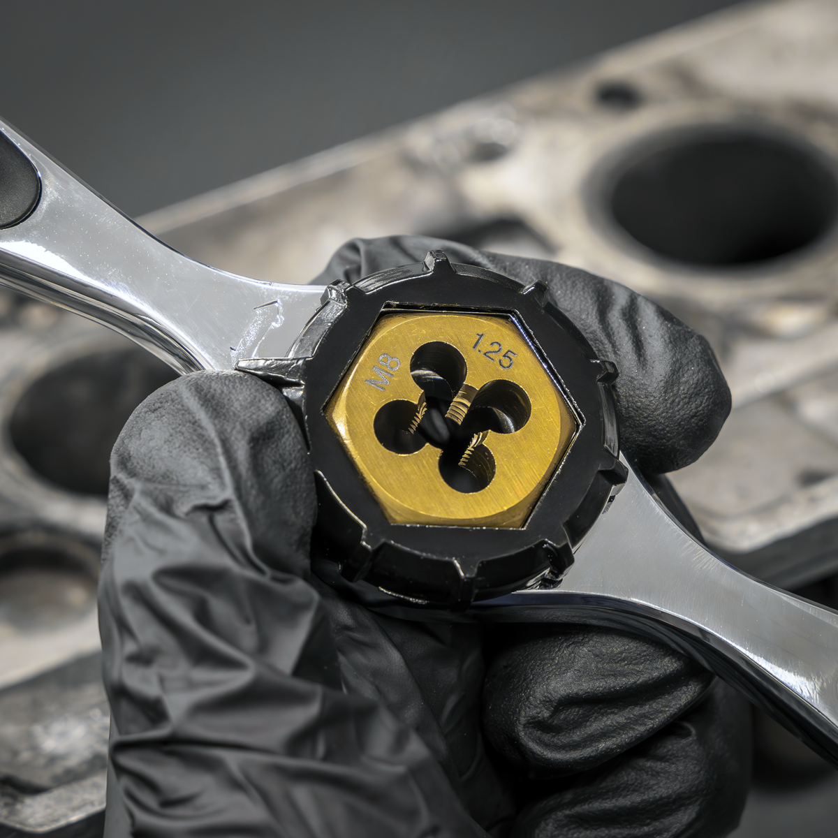 Premier AK3046 Premier Metric & Imperial Titanium Coated Hexagonal Tap & Die Set 46pc