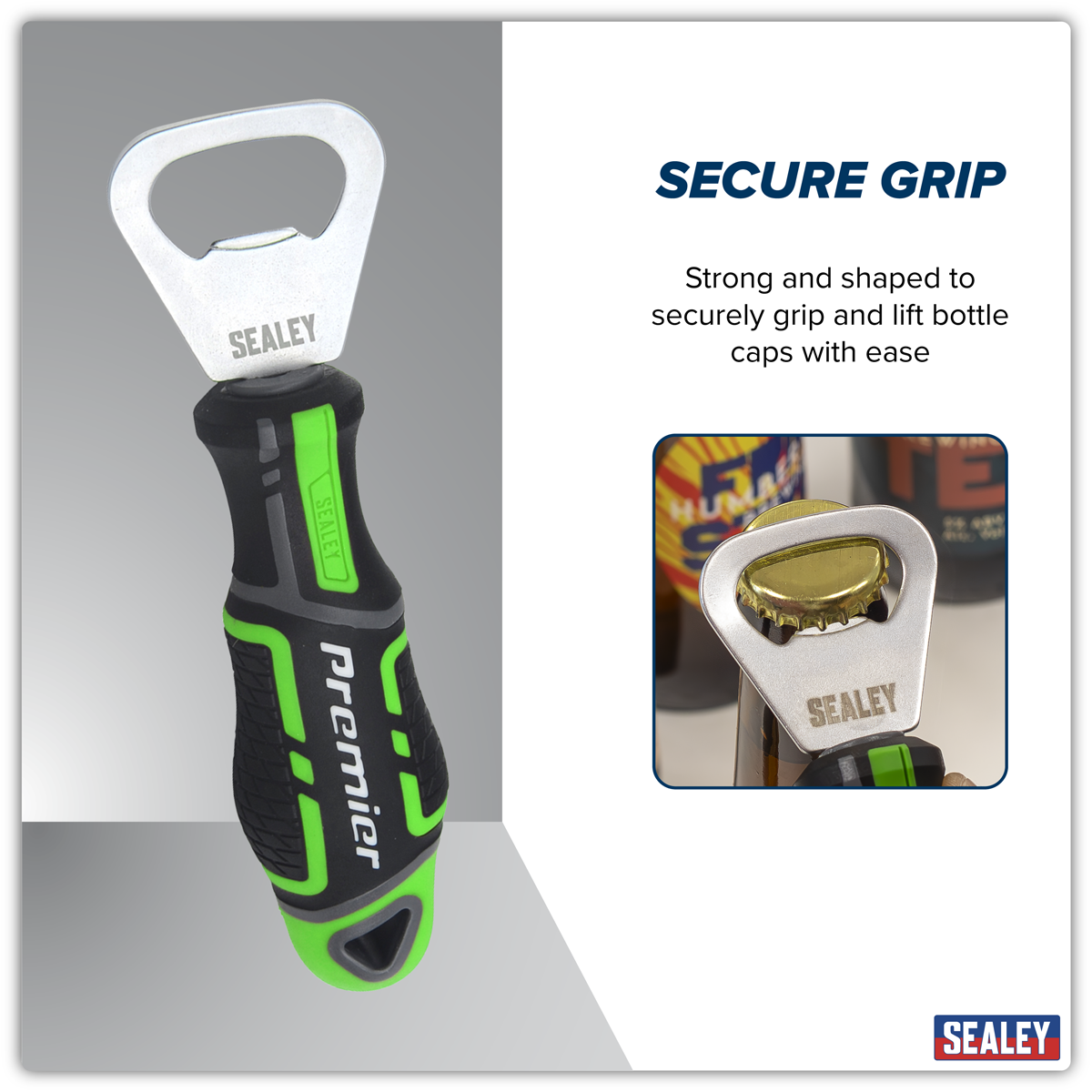 Premier AK4368HV Premier GripMAX® Bottle Opener - Hi-Vis Green