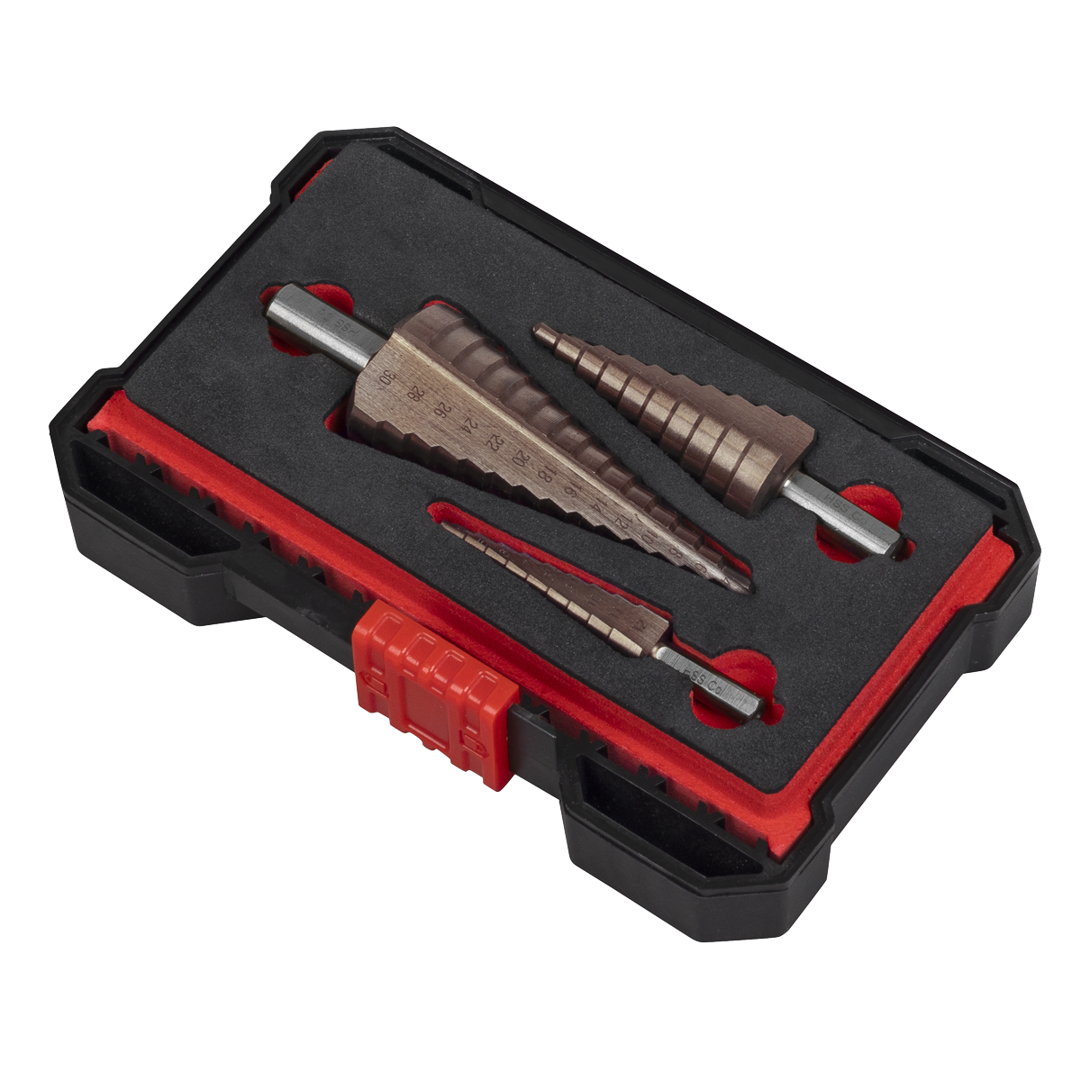 Premier AK4733 Premier Straight Flute HSS Cobalt Step Drill Bit Set 3pc