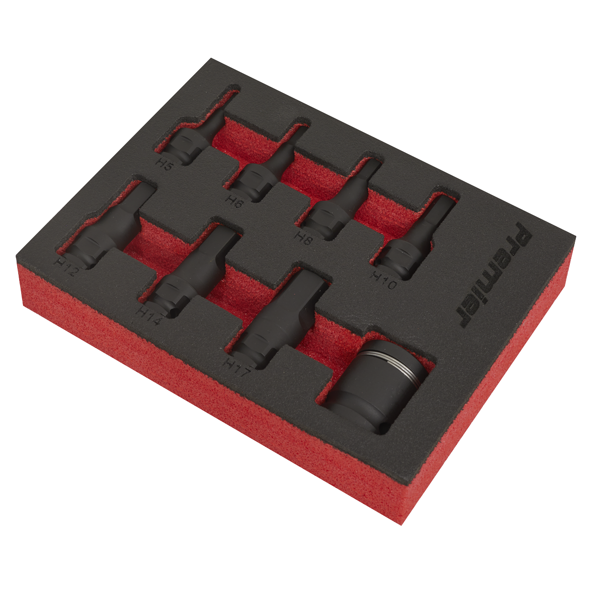 Premier AK5620 Premier Hex Impact Socket Bit Set 3/8"Sq Drive 8pc