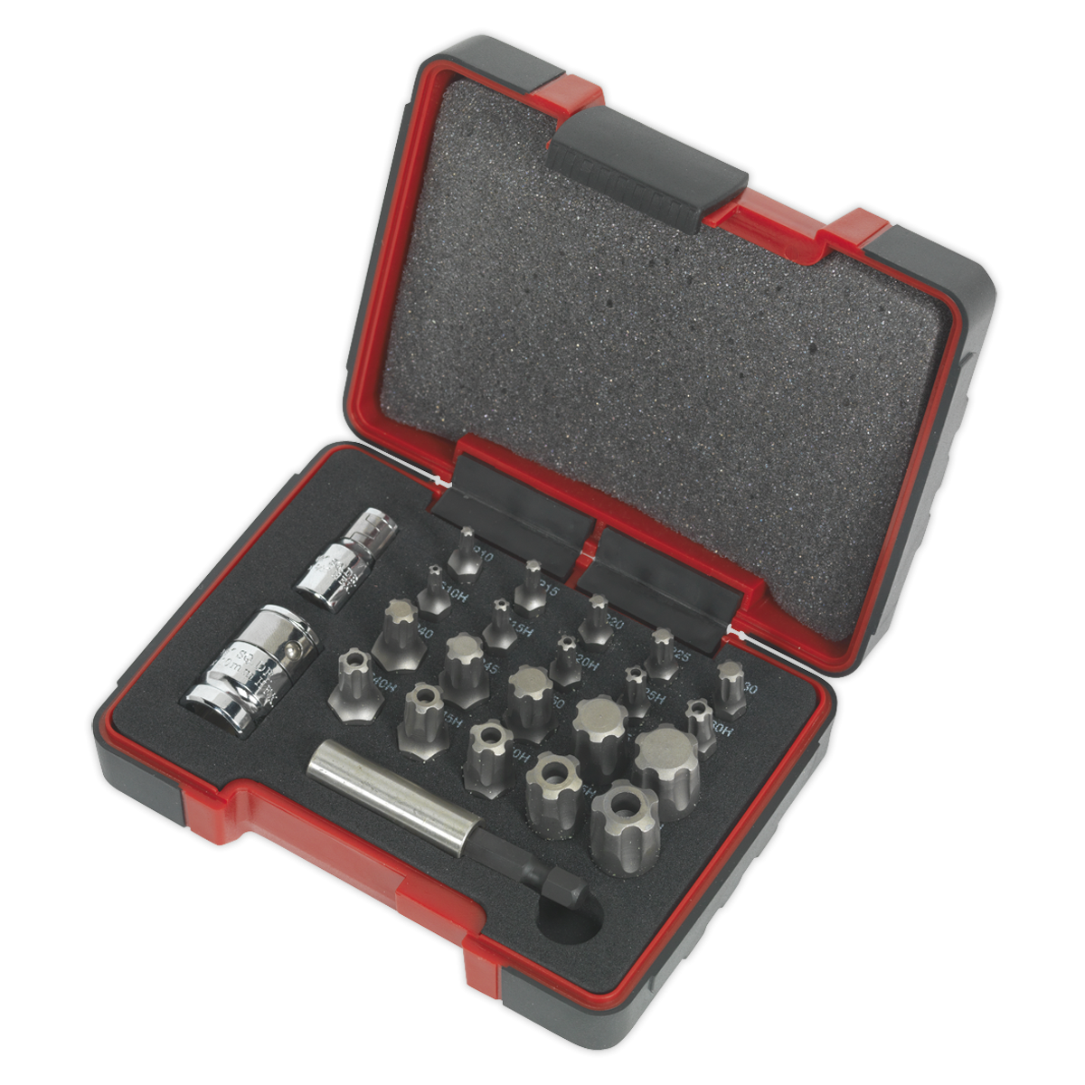Premier AK6226 Premier TRX-P* & TRX-TS* Security Bit Set 1/4" & 3/8"Sq Drive 23pc