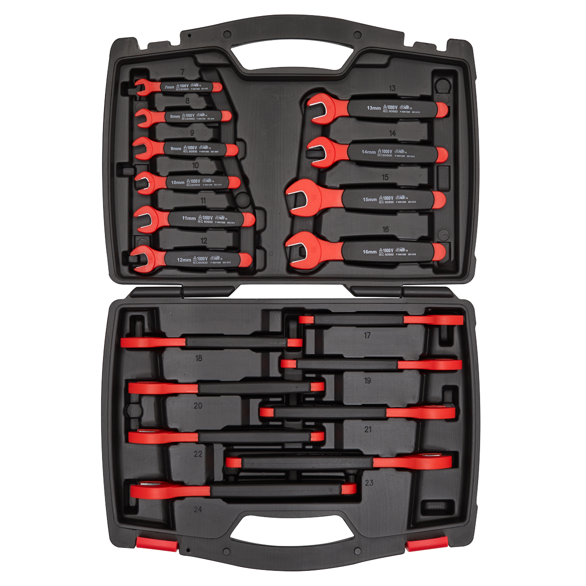 Premier AK63172 Premier Insulated Open-End Spanner Set 18pc - VDE Approved