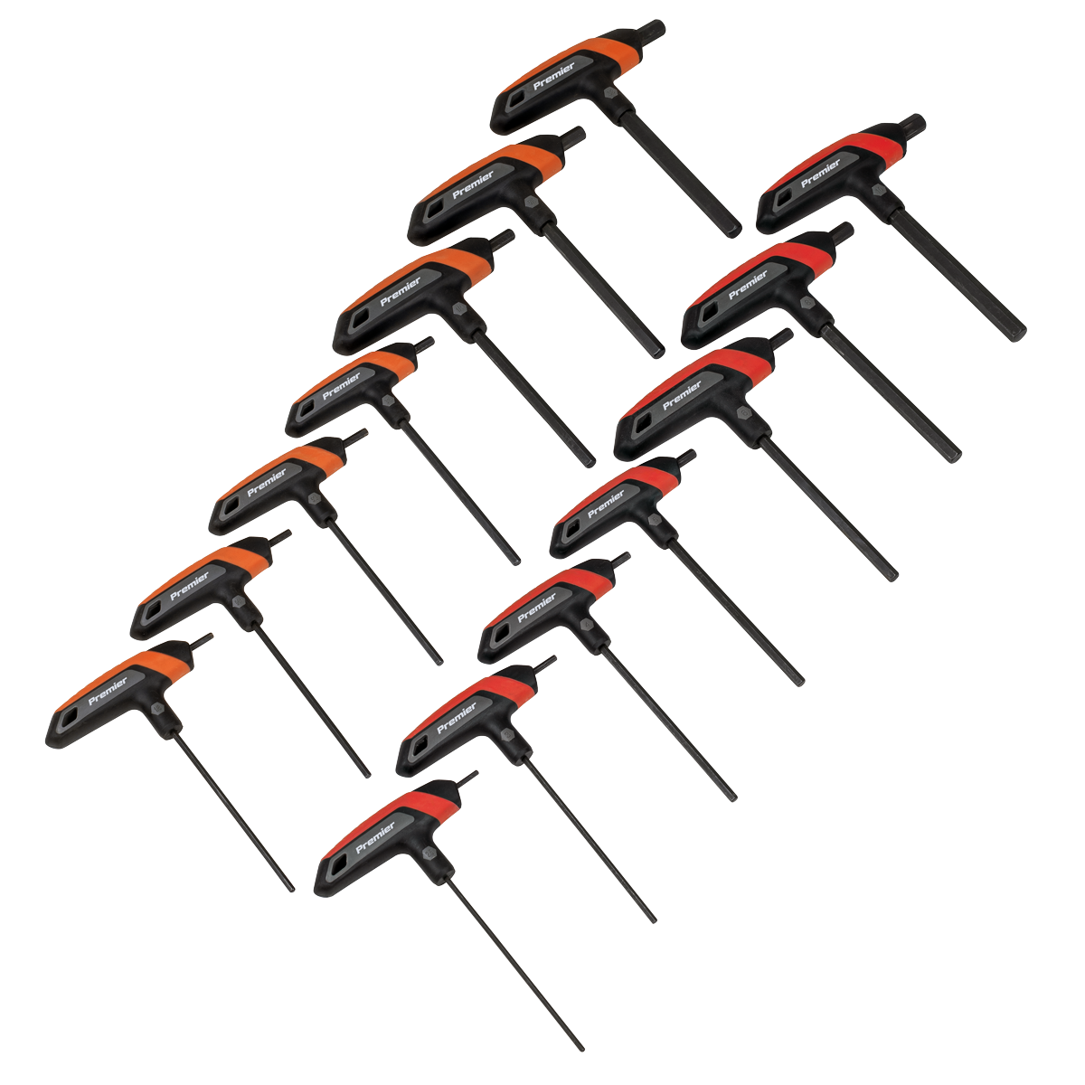 Premier AK7149 Premier Metric/Imperial T-Handle Hex Key Set 14pc
