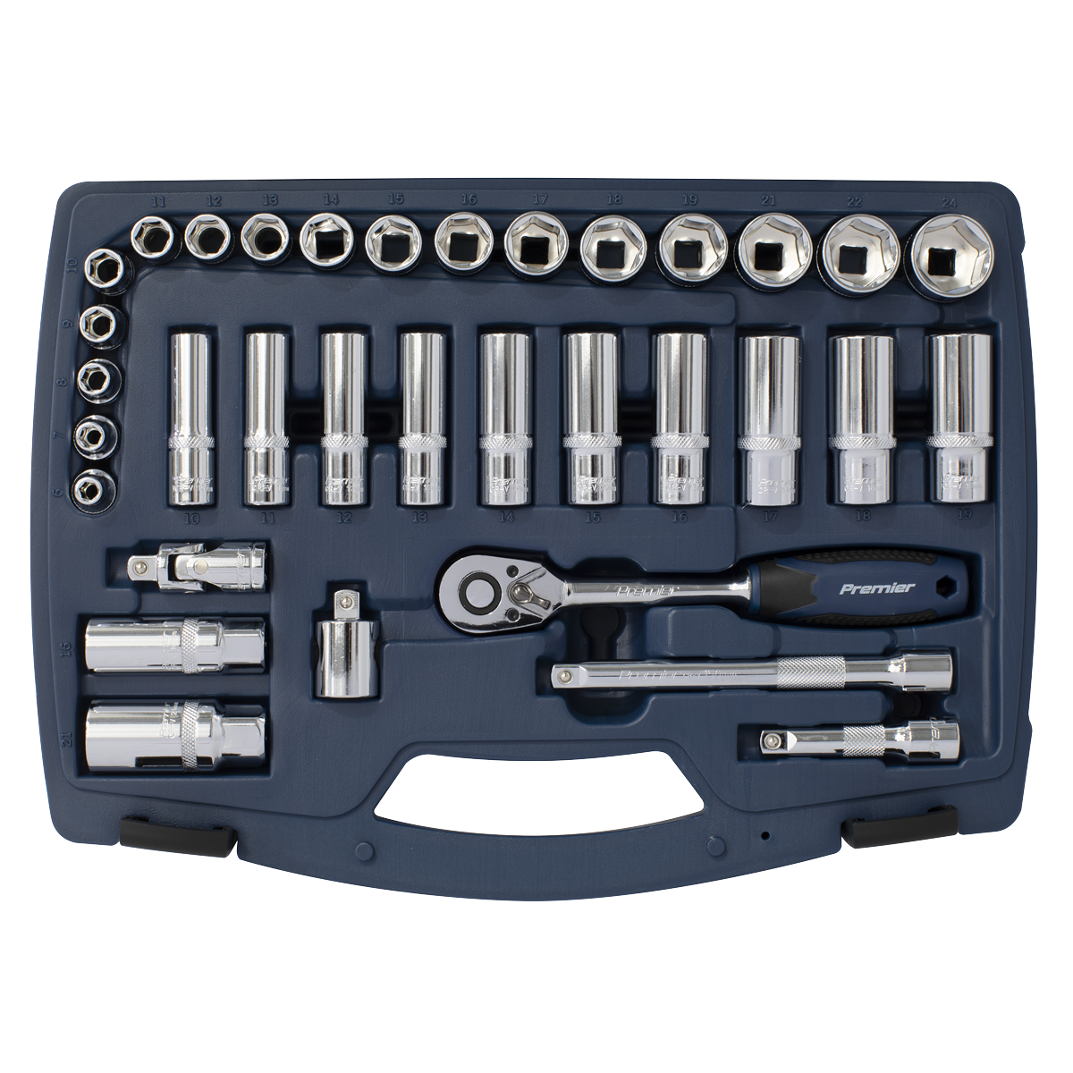 Premier AK8991 Premier Socket Set 3/8"Sq Drive 34pc