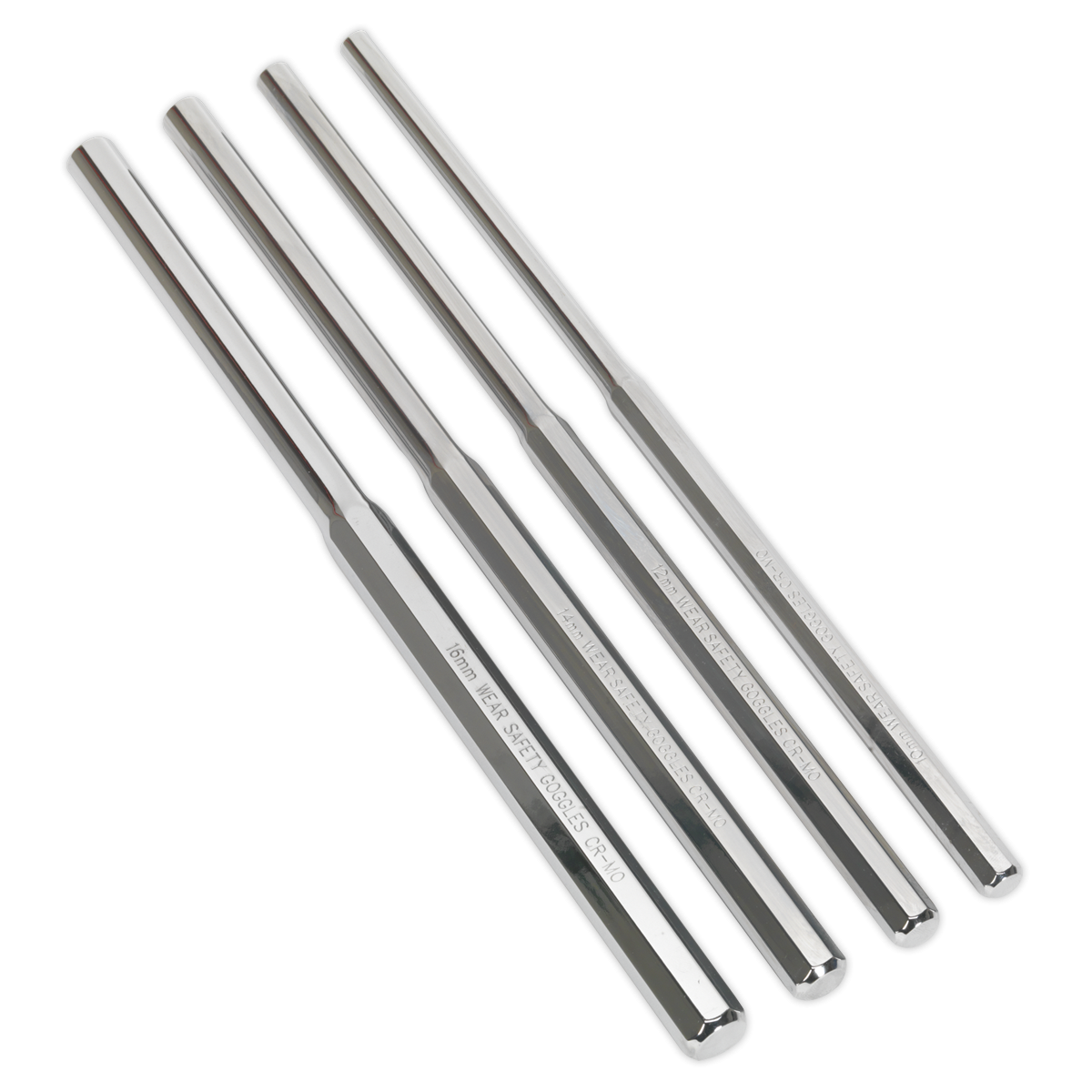 Premier AK9147 Premier Extra-Long Parallel Pin Punch Set 4pc