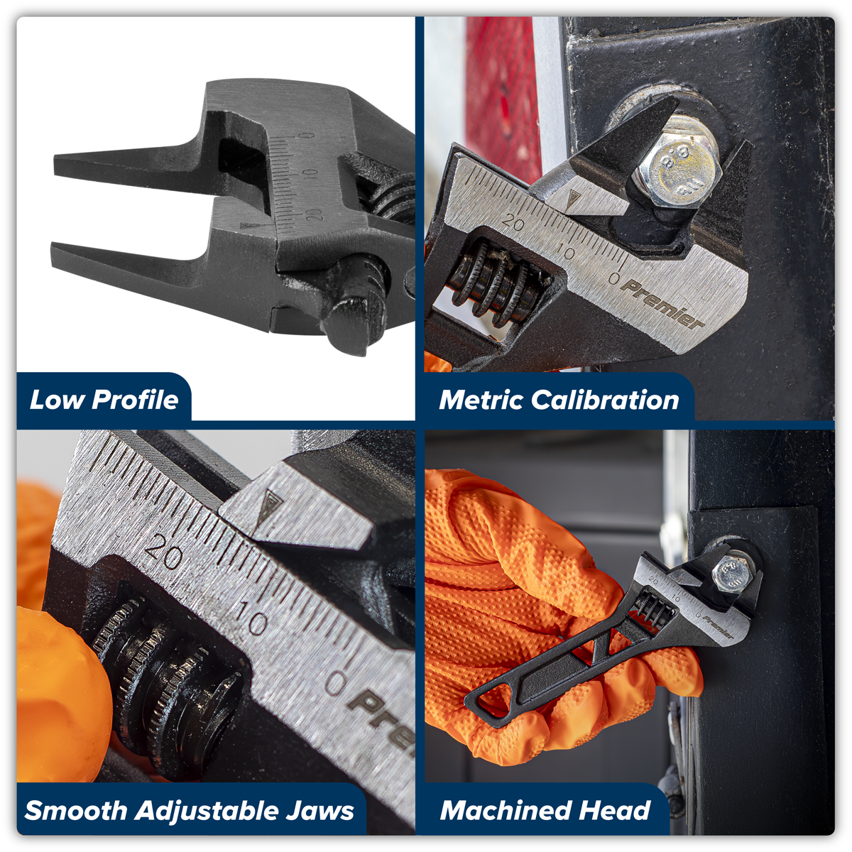 Premier AK9568 Premier Low Profile Jaw Adjustable Wrench 140mm