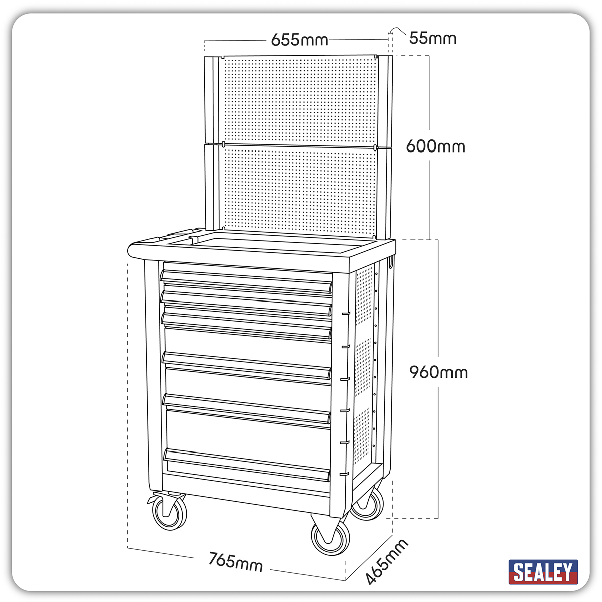Premier AP2406 Premier™ Rollcab 6 Drawer