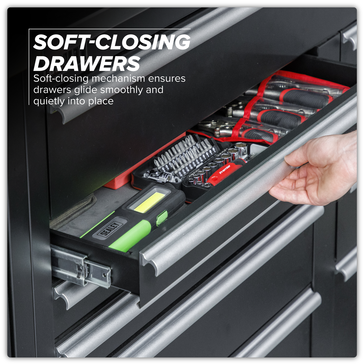 Premier APMSCOMBO7SS Premier™ Storage System with Stainless Worktop 3.55m