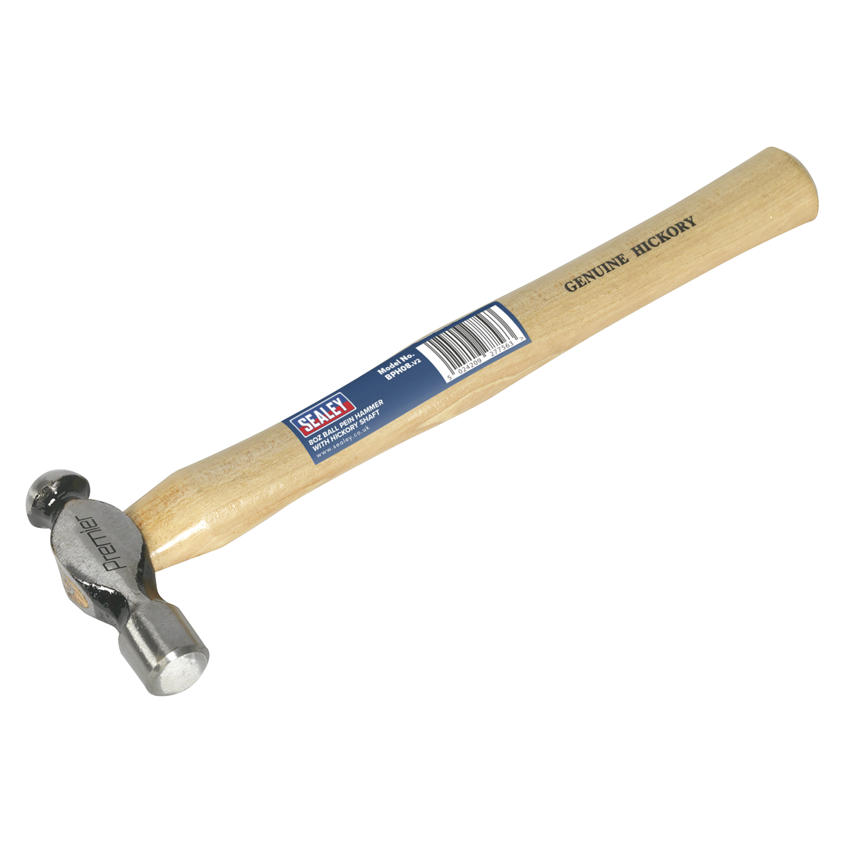 Premier BPH08 Premier Ball Pein Hammer with Hickory Shaft 8oz