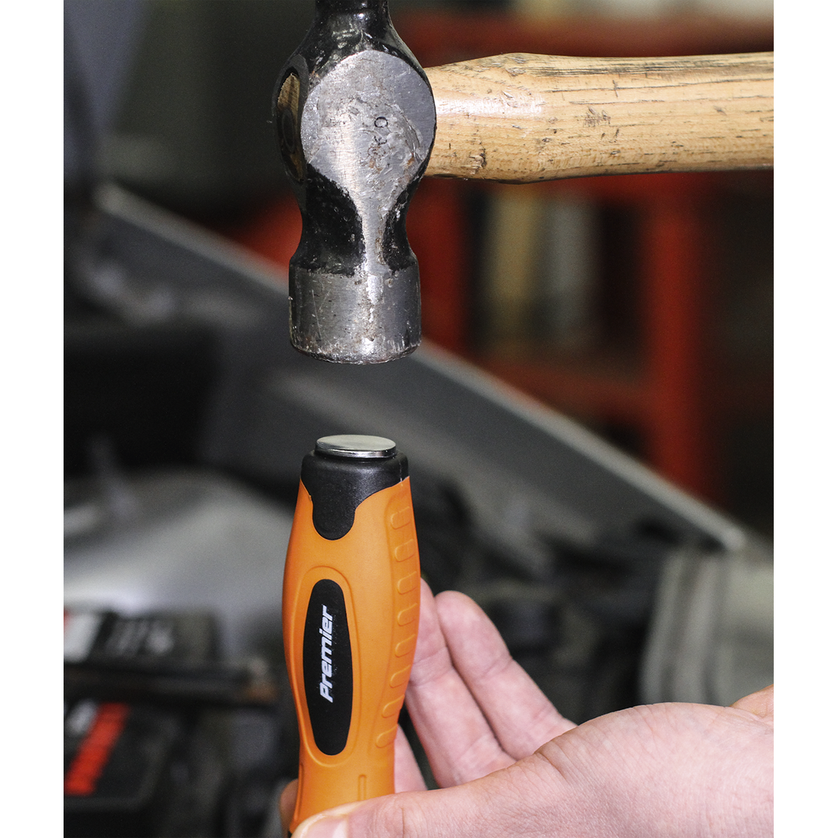 Premier HV004 Premier Hammer-Thru Screwdriver Set 8pc - Hi-Vis Orange