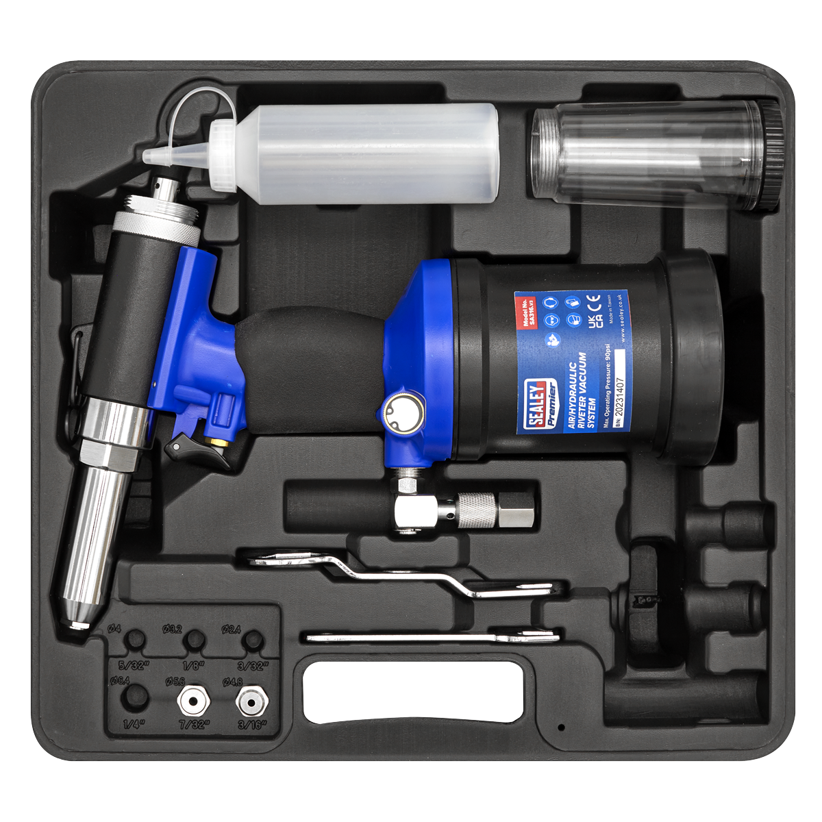 Premier SA316 Air/Hydraulic Riveter Vacuum System