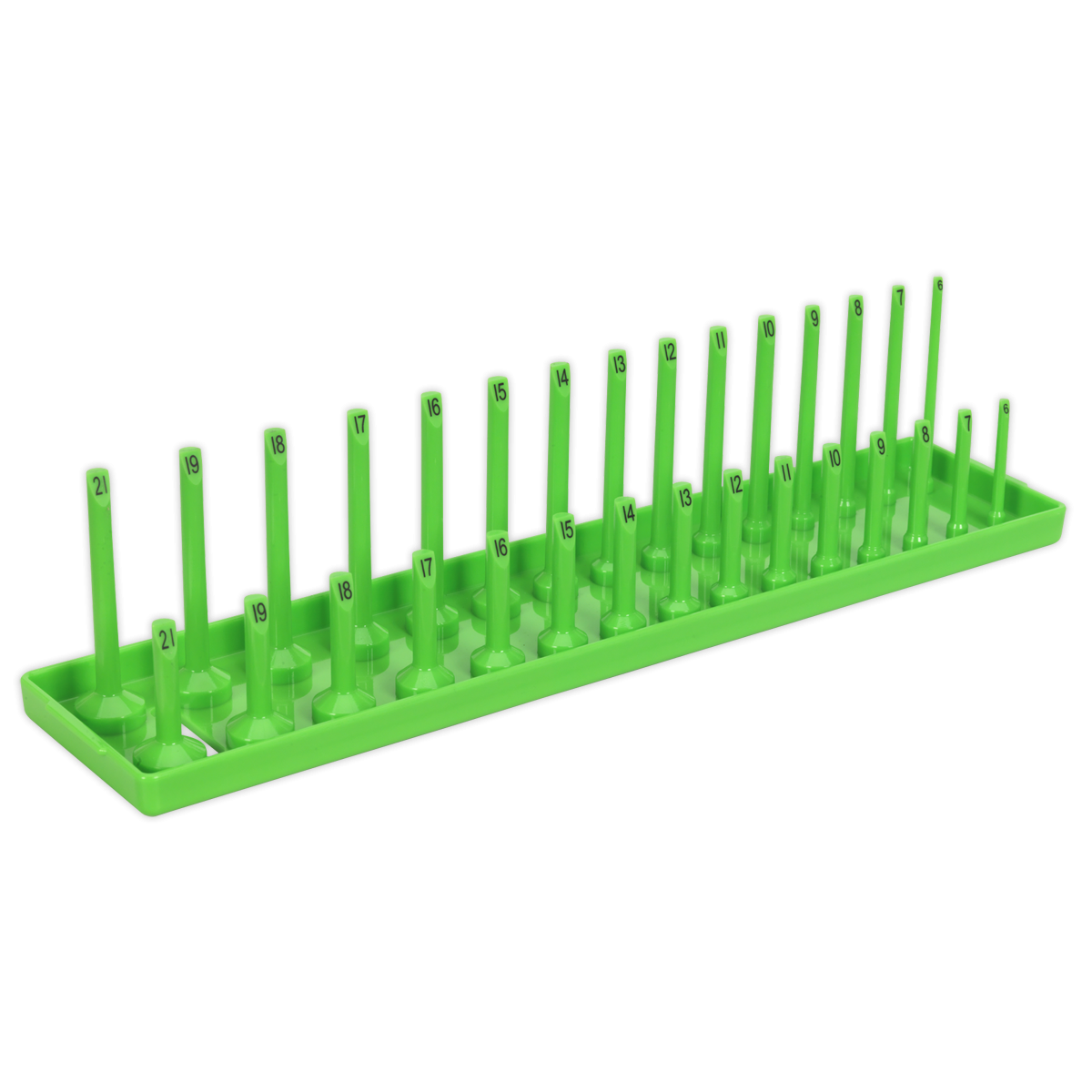 Premier SH3815HV Premier Socket Holder 3/8"Sq Drive 6-21mm - Hi-Vis Green