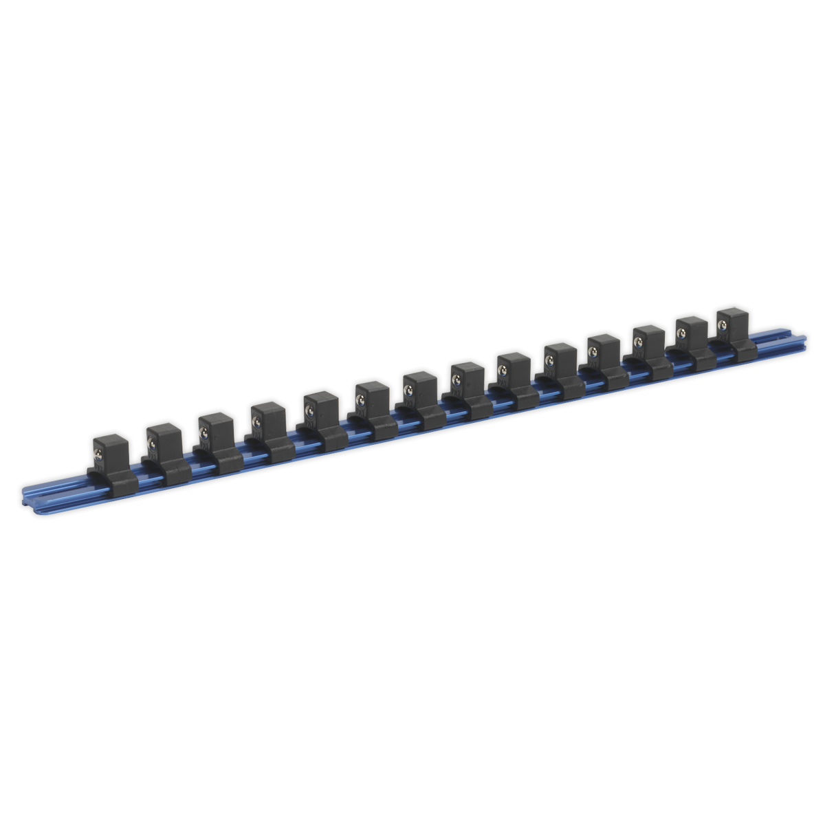 Premier SR1214 Premier Aluminium Socket Retaining Rail with 14 Clips 1/2"Sq Drive