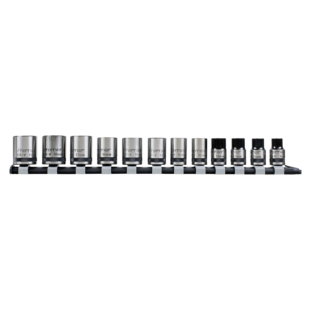 Premier Black AK2741B Premier Black Lock-On™ Socket Set 3/8"Sq Drive 12pc