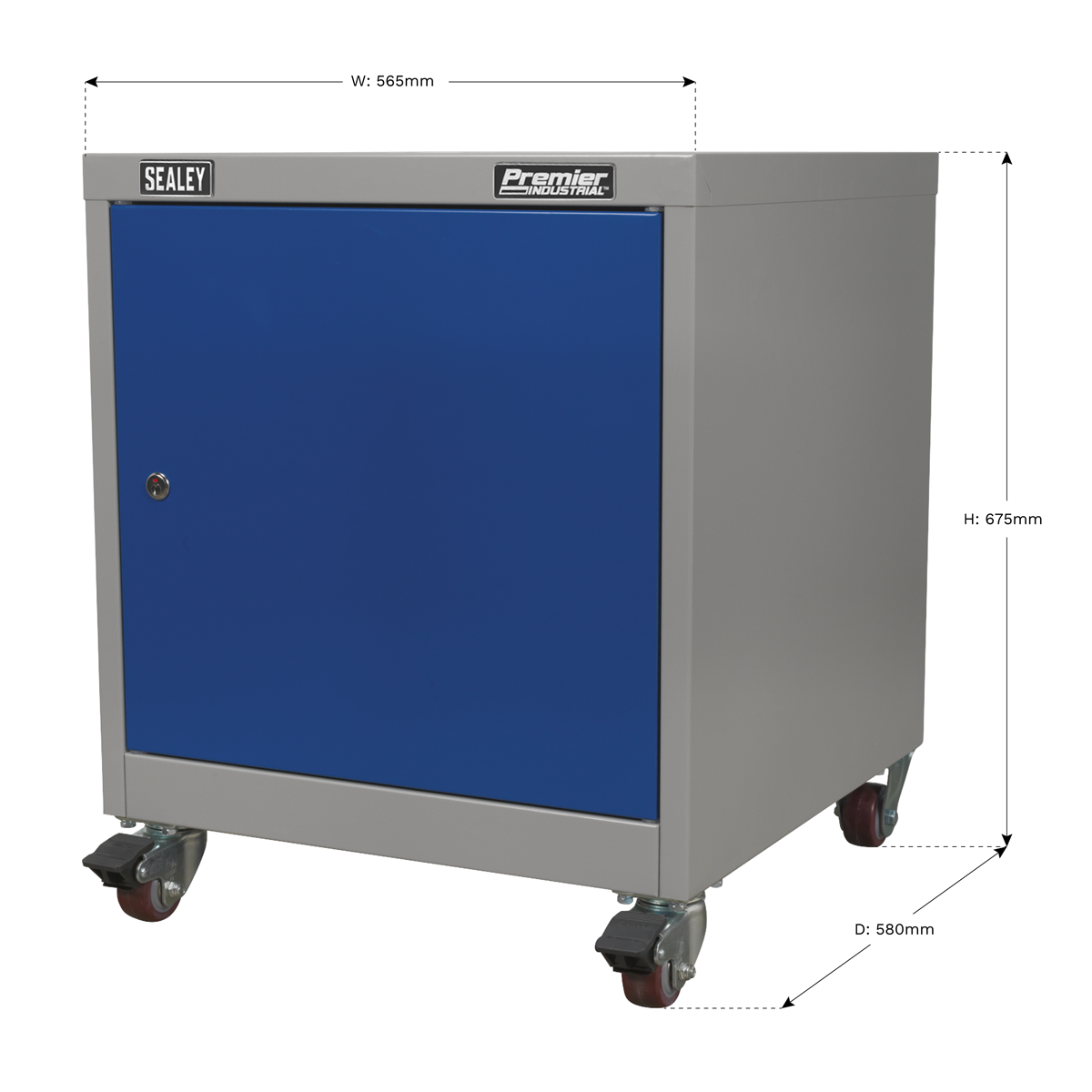Premier Industrial API5659 Premier Industrial™ Mobile Industrial Cabinet with 1 Shelf