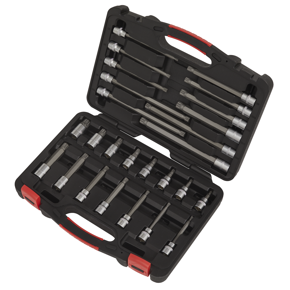 Premier Platinum AK89002 Premier Platinum Spline Socket Bit Set 3/8"Sq Drive 26pc