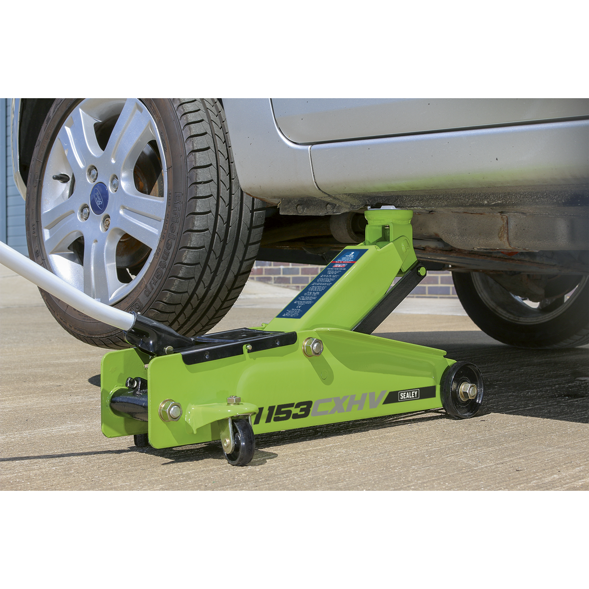 Sealey 1153CXHV Heavy-Duty Long Reach Trolley Jack 3 Tonne - Green