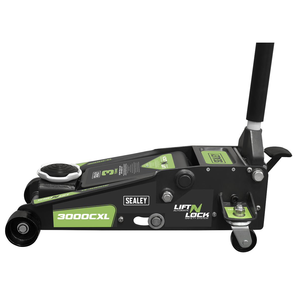 Sealey 3000CXL Locking Trolley Jack with Rocket Lift 3 Tonne