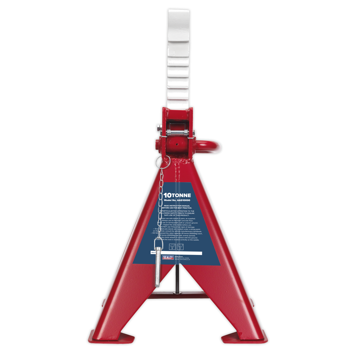 Sealey AAS10000 Auto Rise Ratchet Axle Stands (Pair) 10 Tonne Capacity per Stand