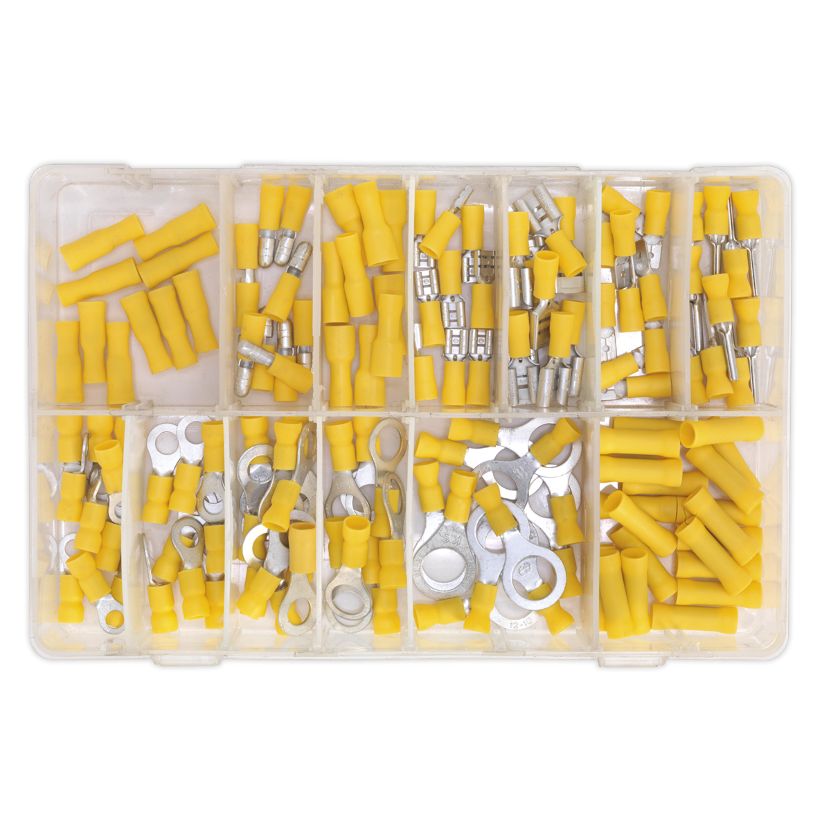 Sealey AB041YT Crimp Terminal Assortment 140pc - Yellow