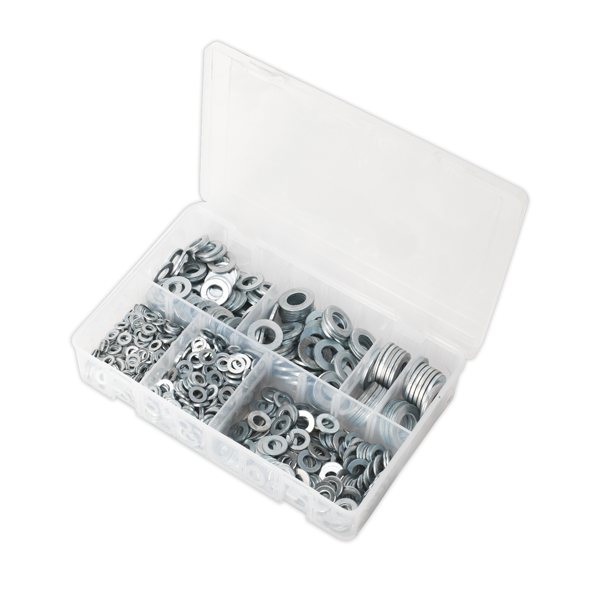 Sealey AB055WA Flat Washer Assortment M5-M16 Form A 1070pc