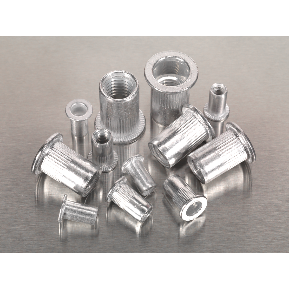 Sealey AB073TI Threaded Insert (Rivet Nut) Splined Assortment M4-M8 200pc